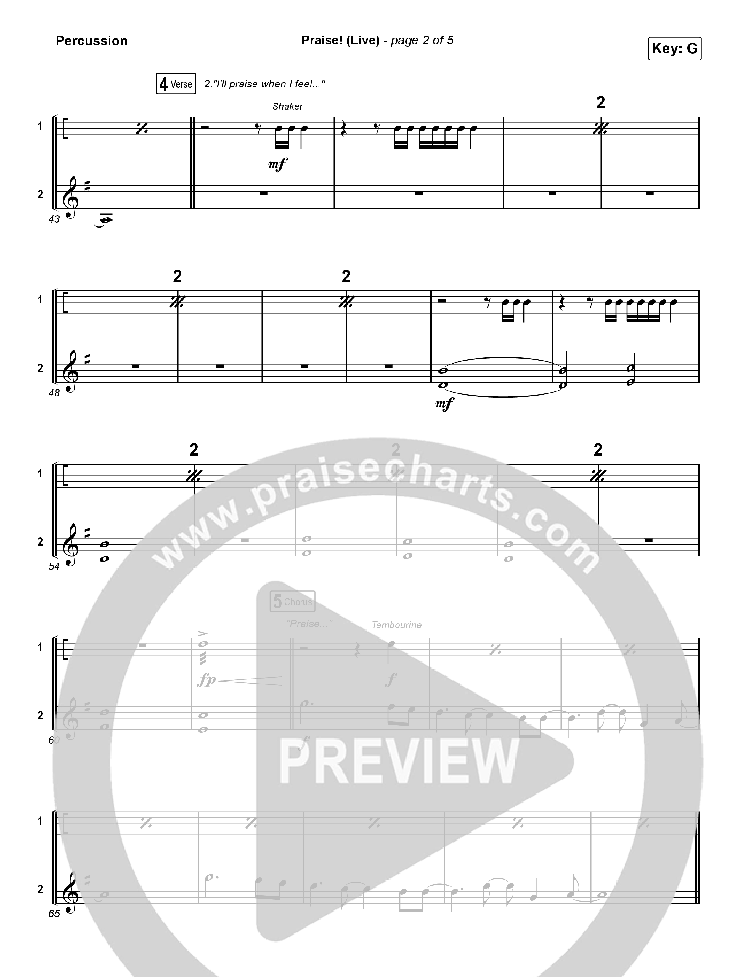 Praise (Live) Percussion (Brandon Lake)