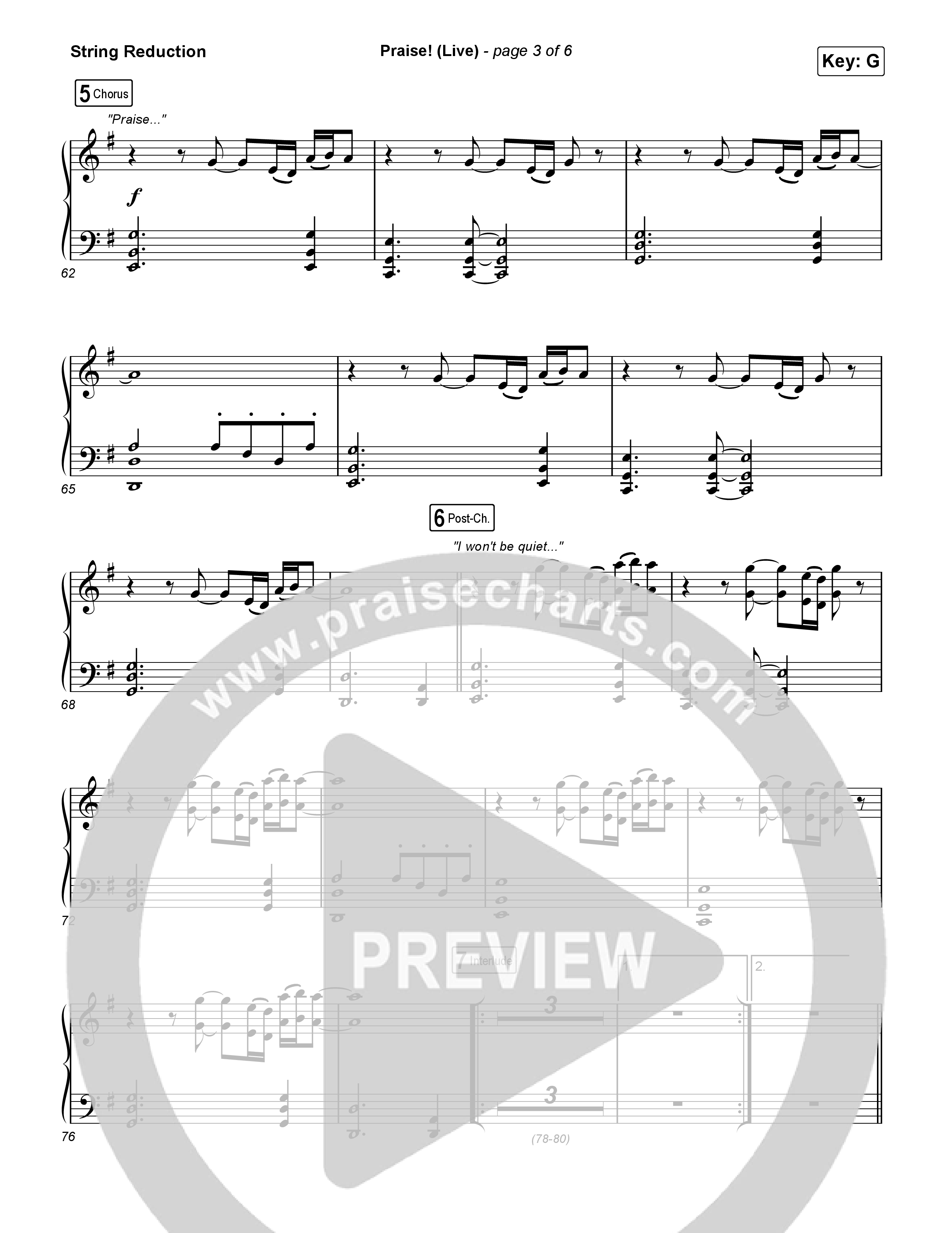 Praise (Live) String Reduction (Brandon Lake)