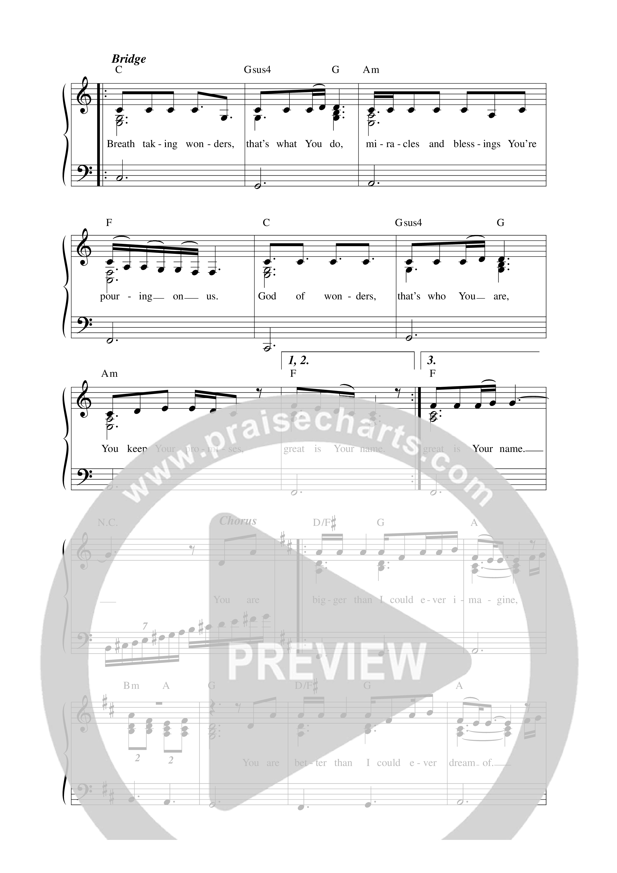 Bigger Than (Live) Lead Sheet Melody (Sinach)