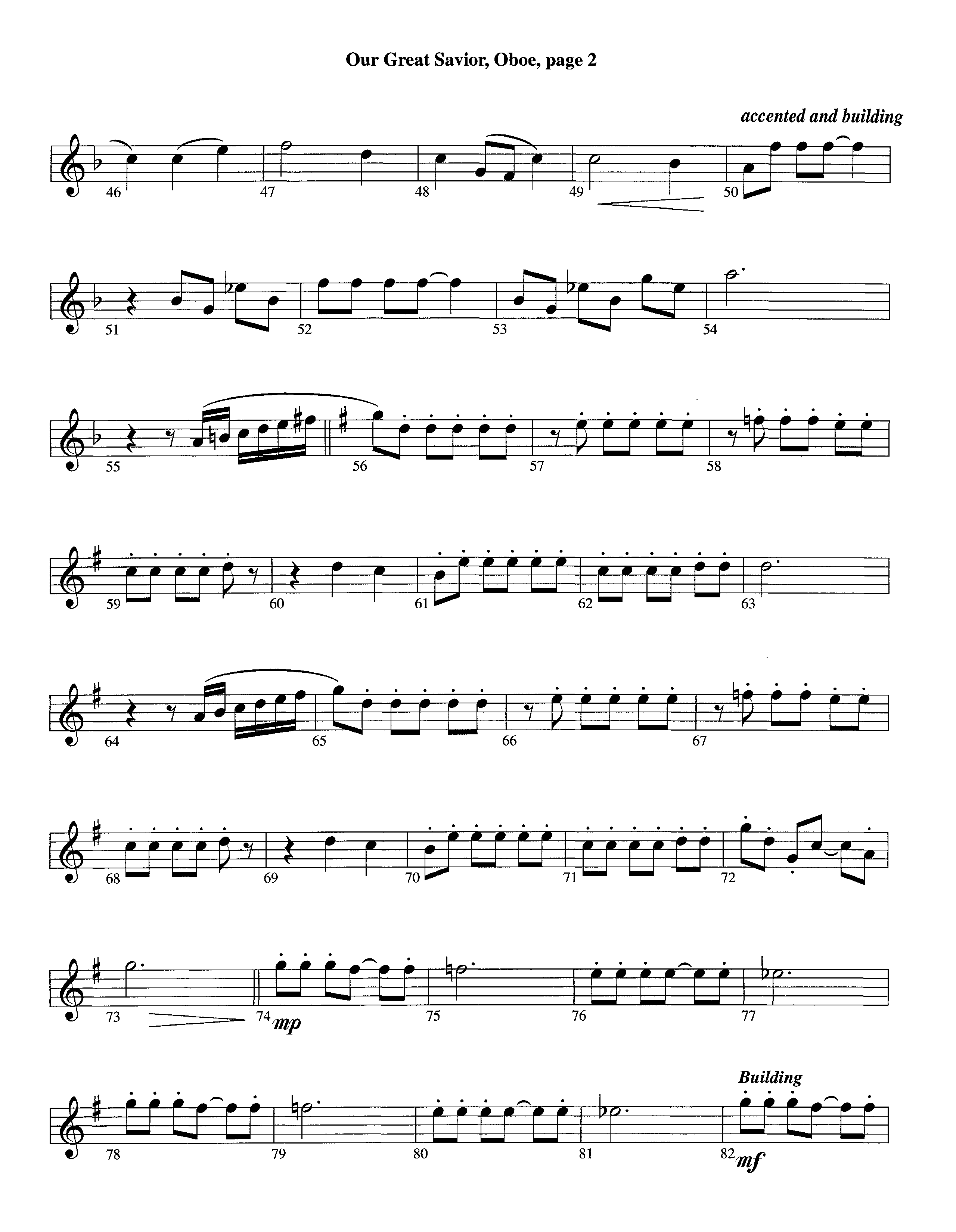 Our Great Savior (with Solo Violin) (Instrumental) Oboe (Lifeway Worship / Arr. Ed Dickinson)