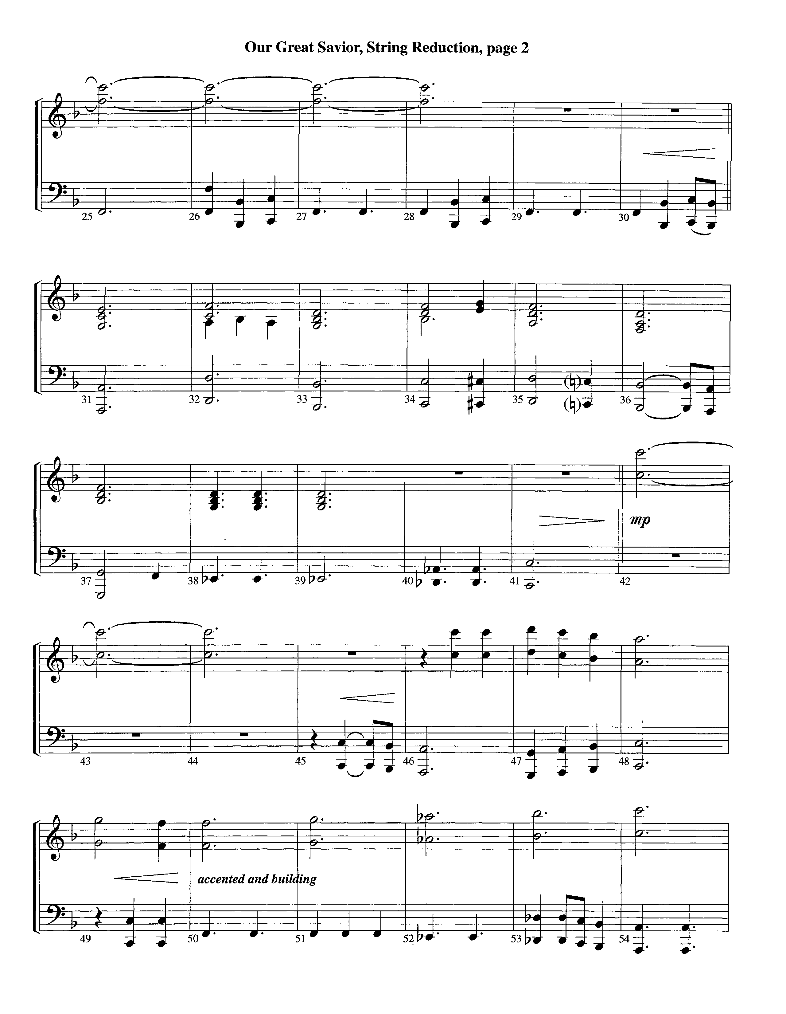 Our Great Savior (with Solo Violin) (Instrumental) String Reduction (Lifeway Worship / Arr. Ed Dickinson)