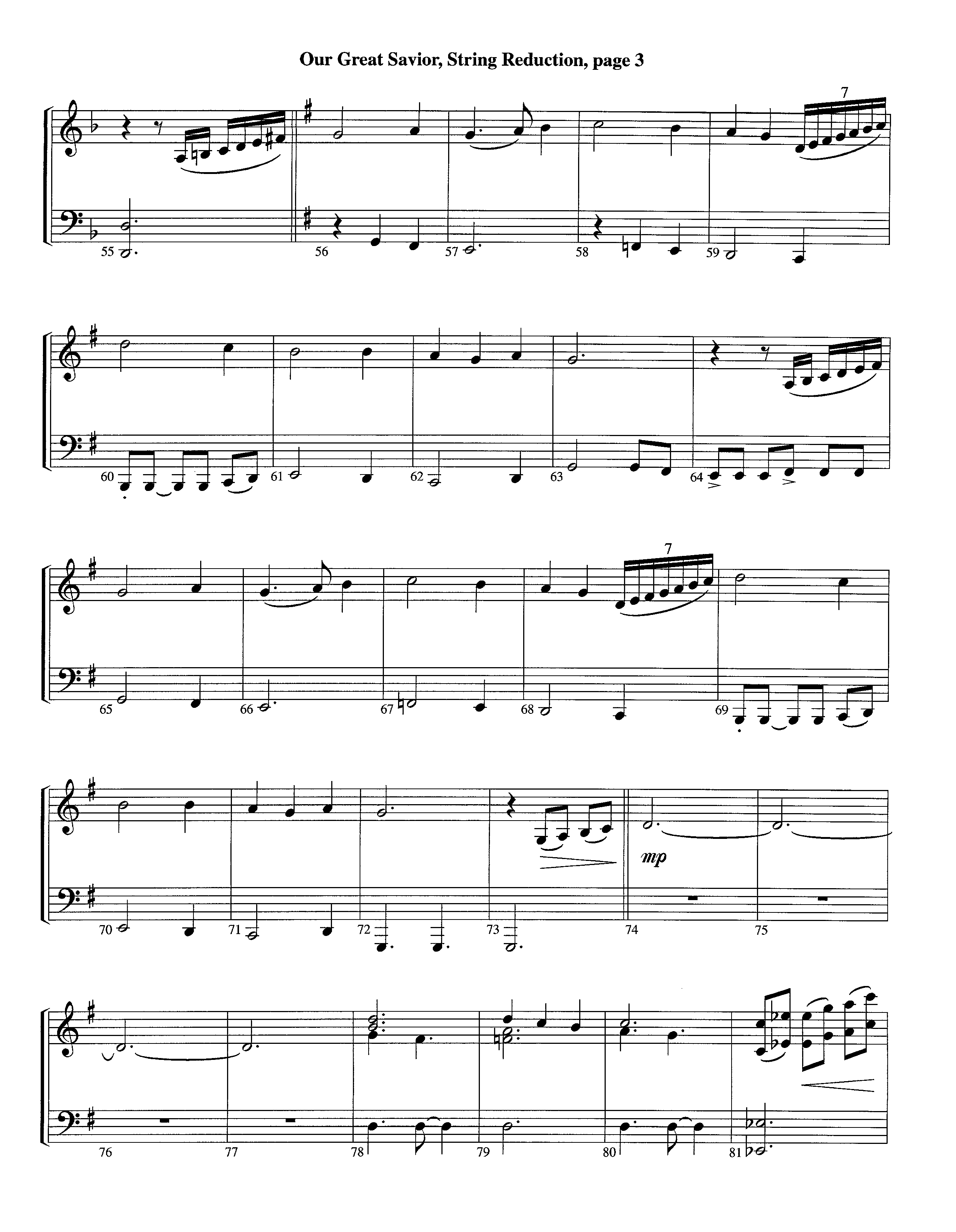 Our Great Savior (with Solo Violin) (Instrumental) String Reduction (Lifeway Worship / Arr. Ed Dickinson)