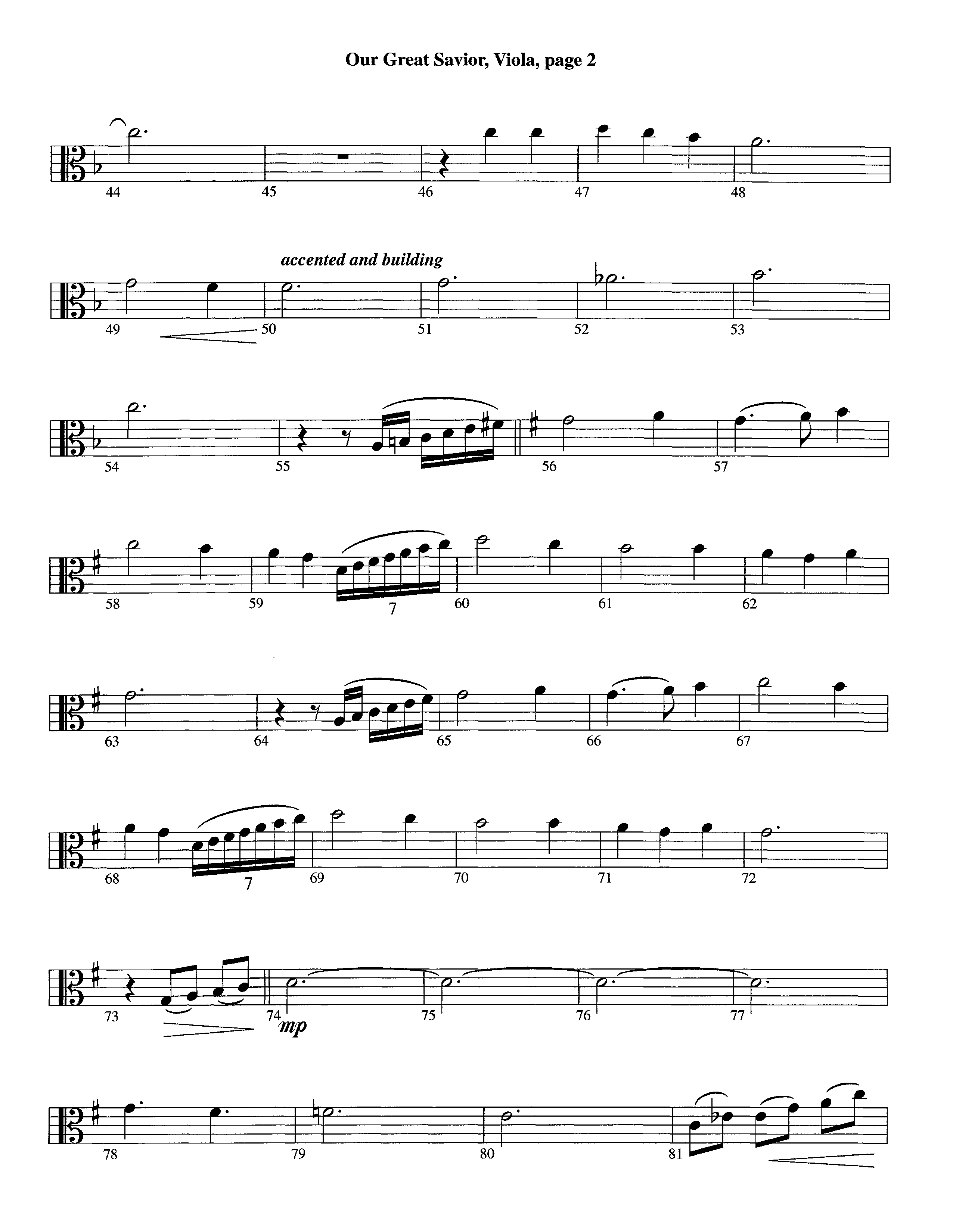 Our Great Savior (with Solo Violin) (Instrumental) Viola (Lifeway Worship / Arr. Ed Dickinson)