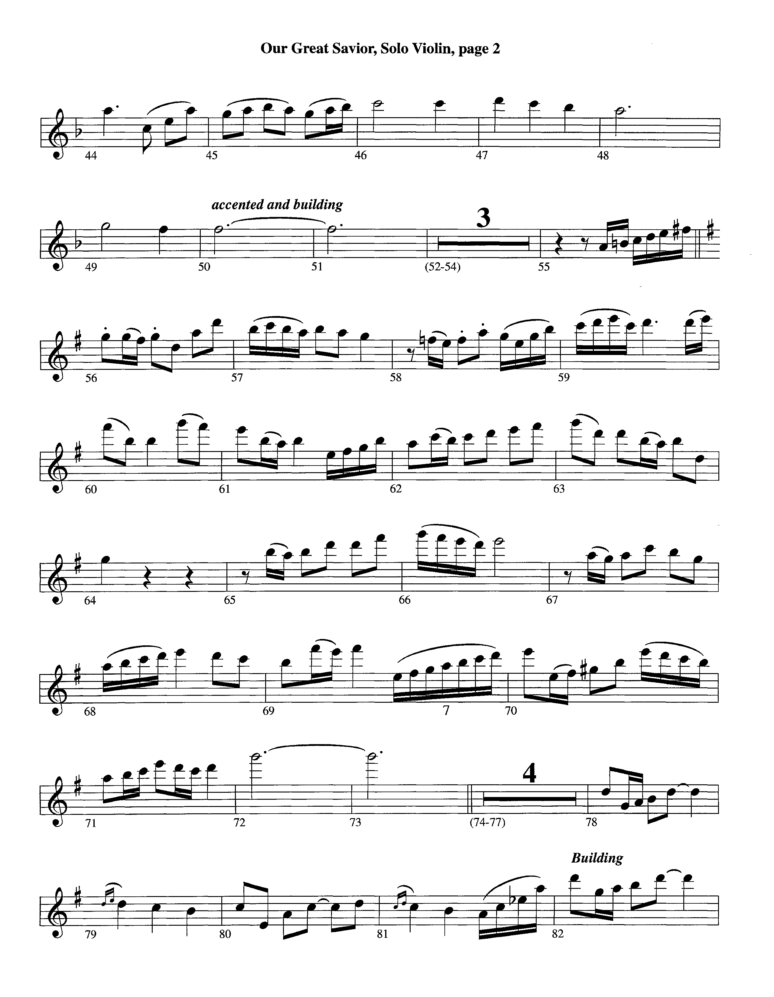 Our Great Savior (with Solo Violin) (Instrumental) Violin Solo (Lifeway Worship / Arr. Ed Dickinson)