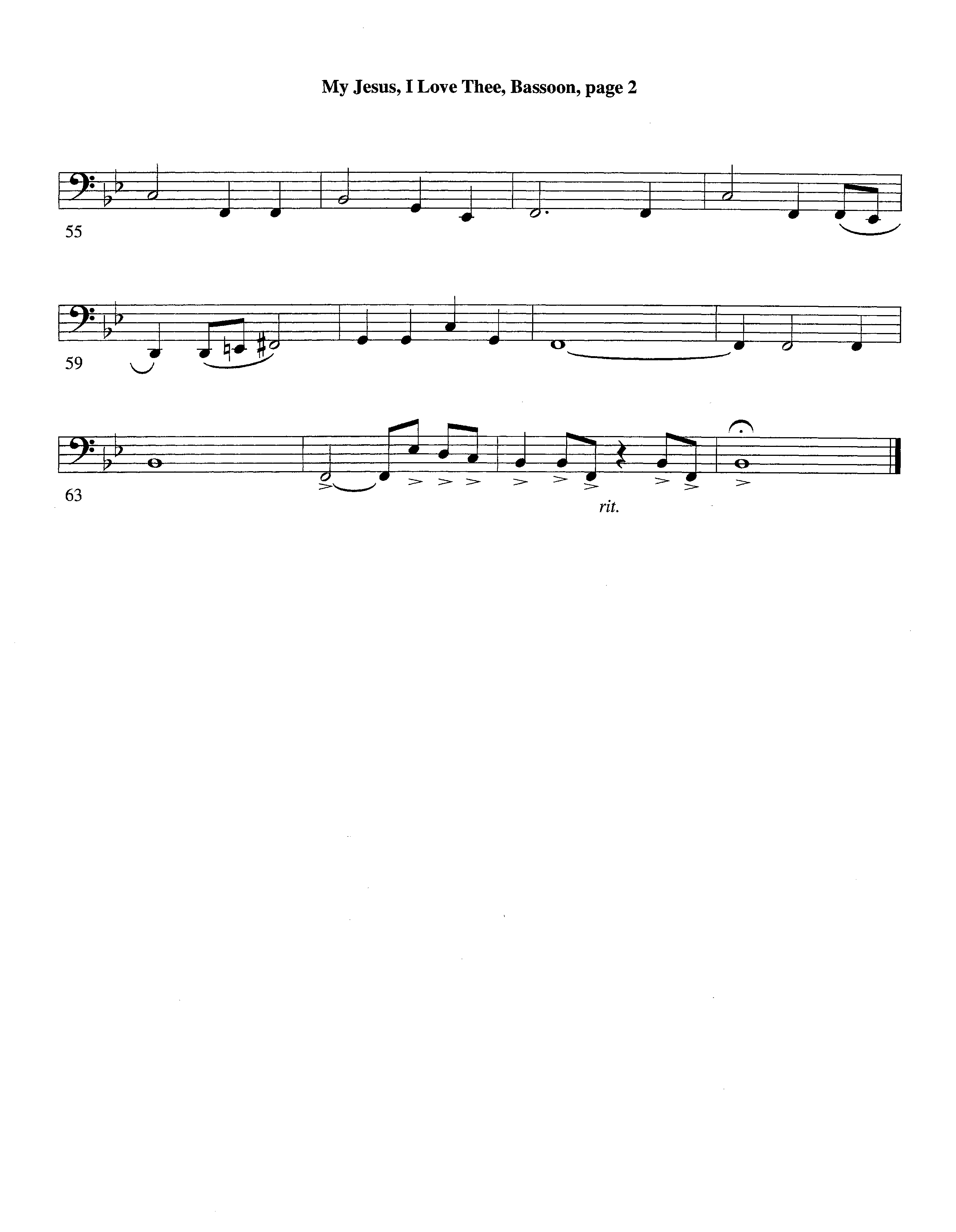 My Jesus I Love Thee (with Solo Trumpet) (Instrumental) Bassoon (Lifeway Worship / Arr. Jeff Cranfill)