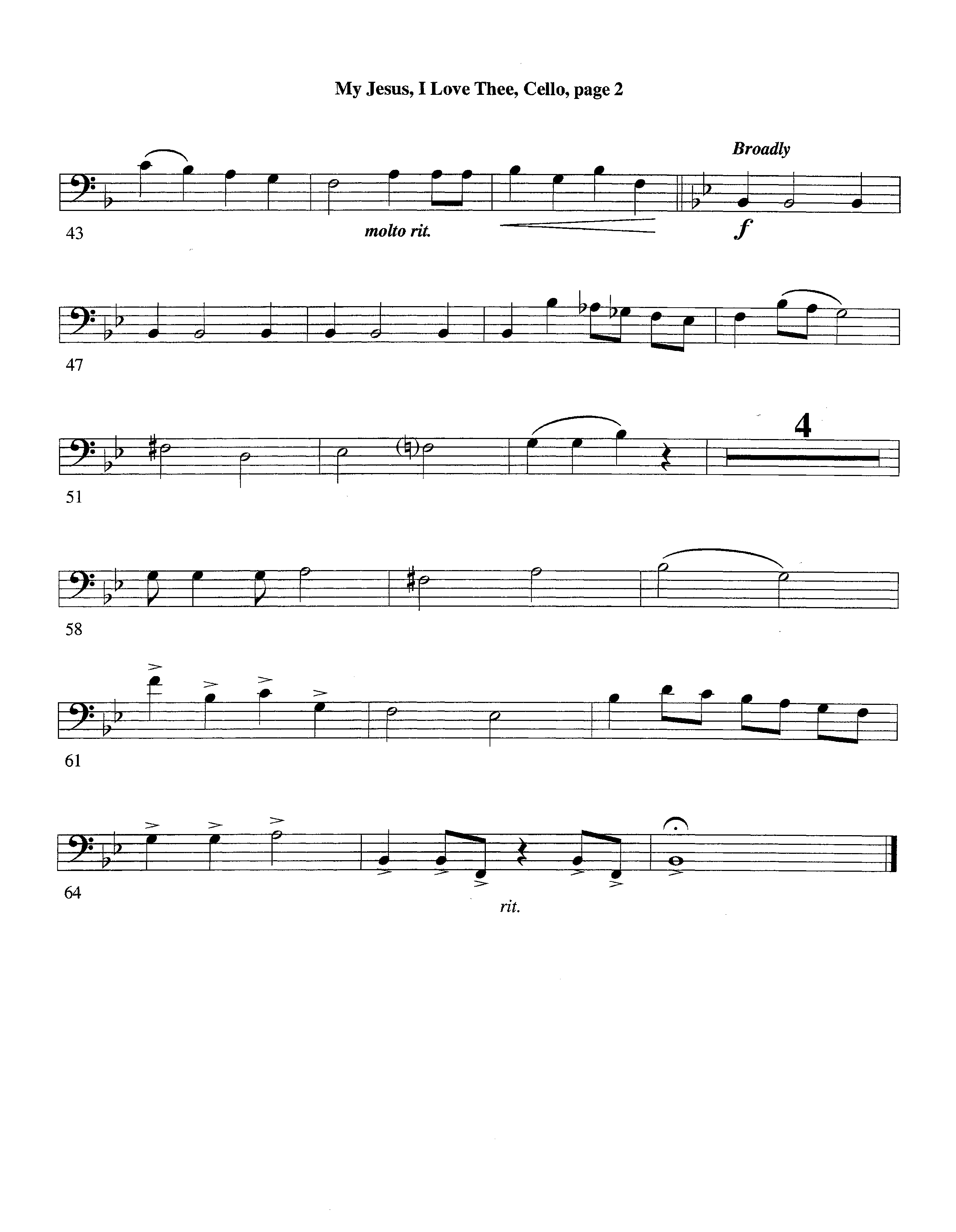 My Jesus I Love Thee (with Solo Trumpet) (Instrumental) Cello (Lifeway Worship / Arr. Jeff Cranfill)