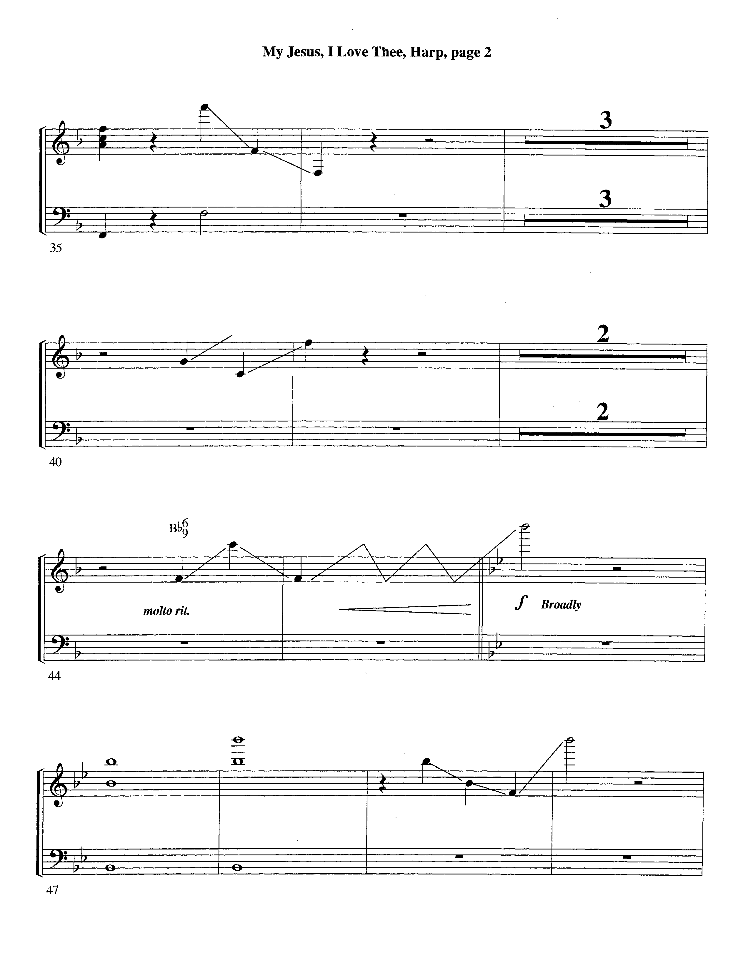 My Jesus I Love Thee (with Solo Trumpet) (Instrumental) Harp (Lifeway Worship / Arr. Jeff Cranfill)