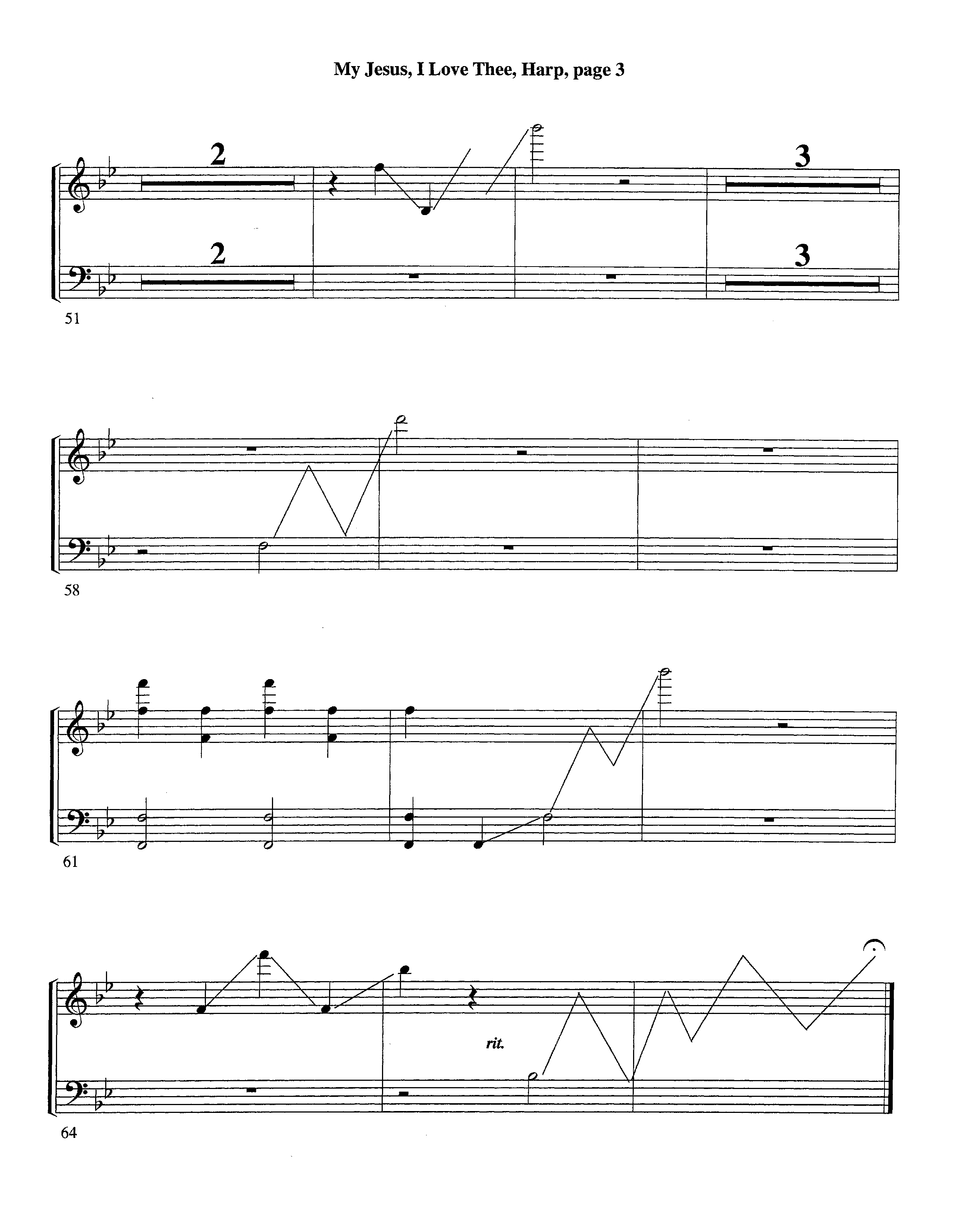 My Jesus I Love Thee (with Solo Trumpet) (Instrumental) Harp (Lifeway Worship / Arr. Jeff Cranfill)