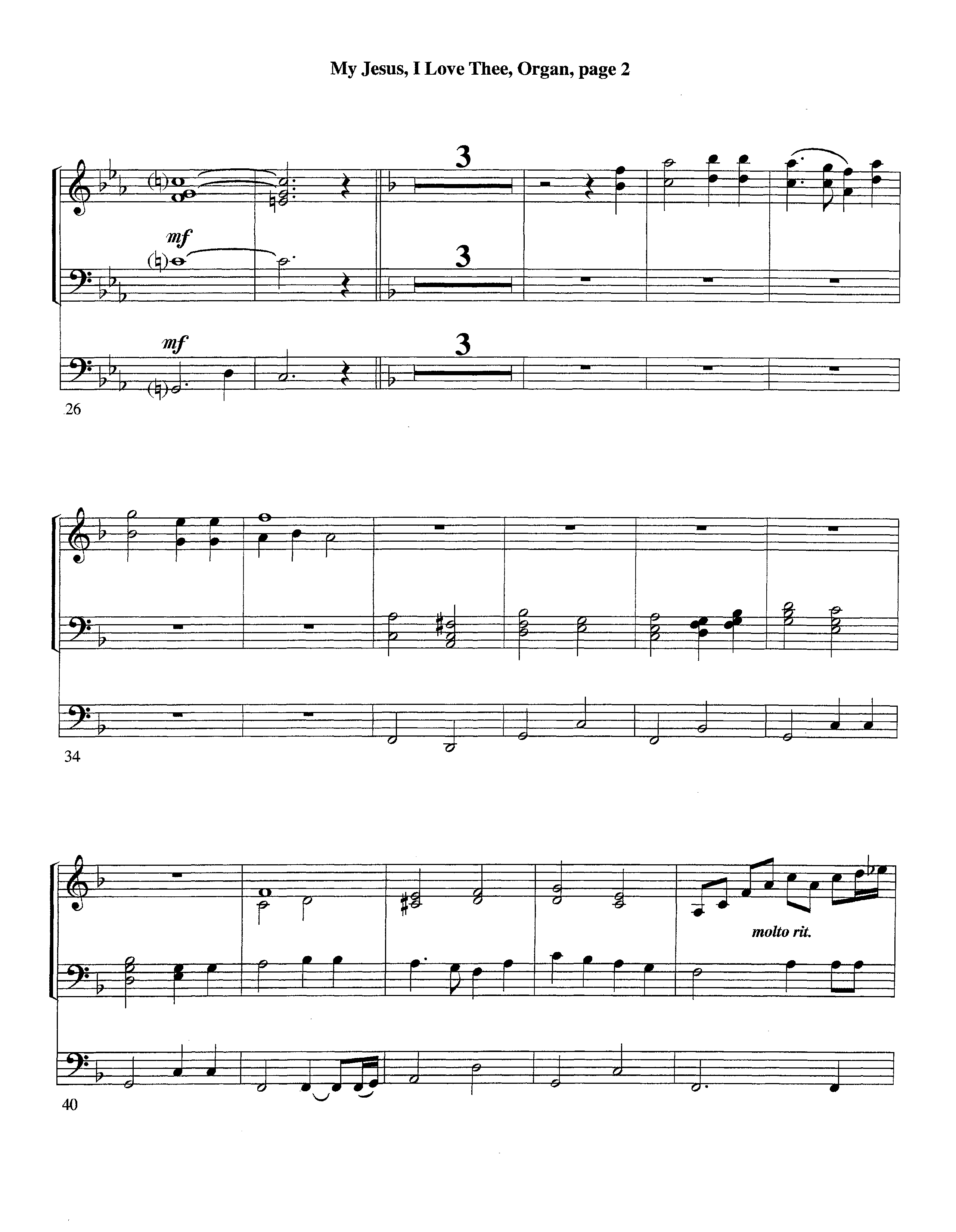 My Jesus I Love Thee (with Solo Trumpet) (Instrumental) Organ (Lifeway Worship / Arr. Jeff Cranfill)