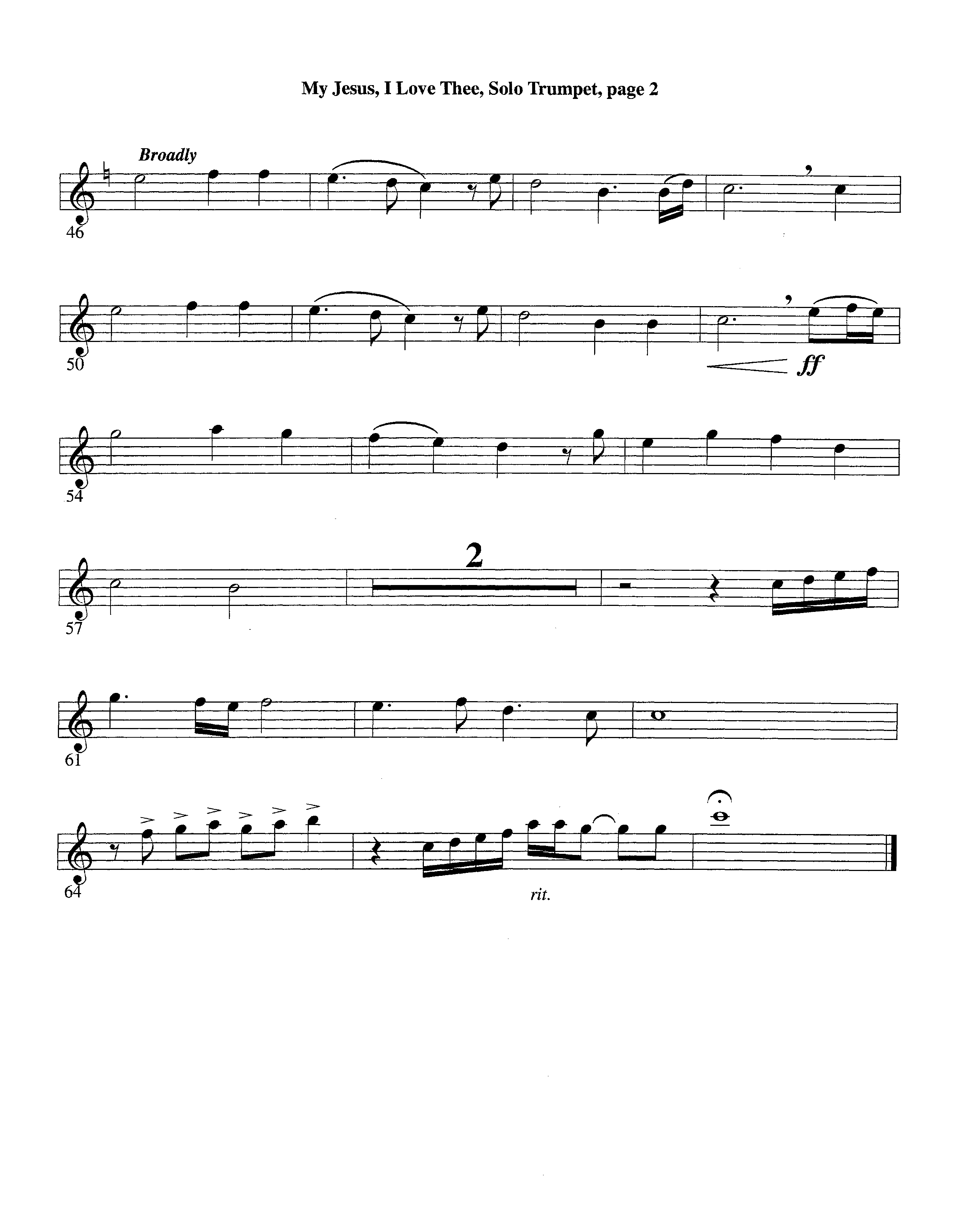 My Jesus I Love Thee (with Solo Trumpet) (Instrumental) Trumpet (Lifeway Worship / Arr. Jeff Cranfill)