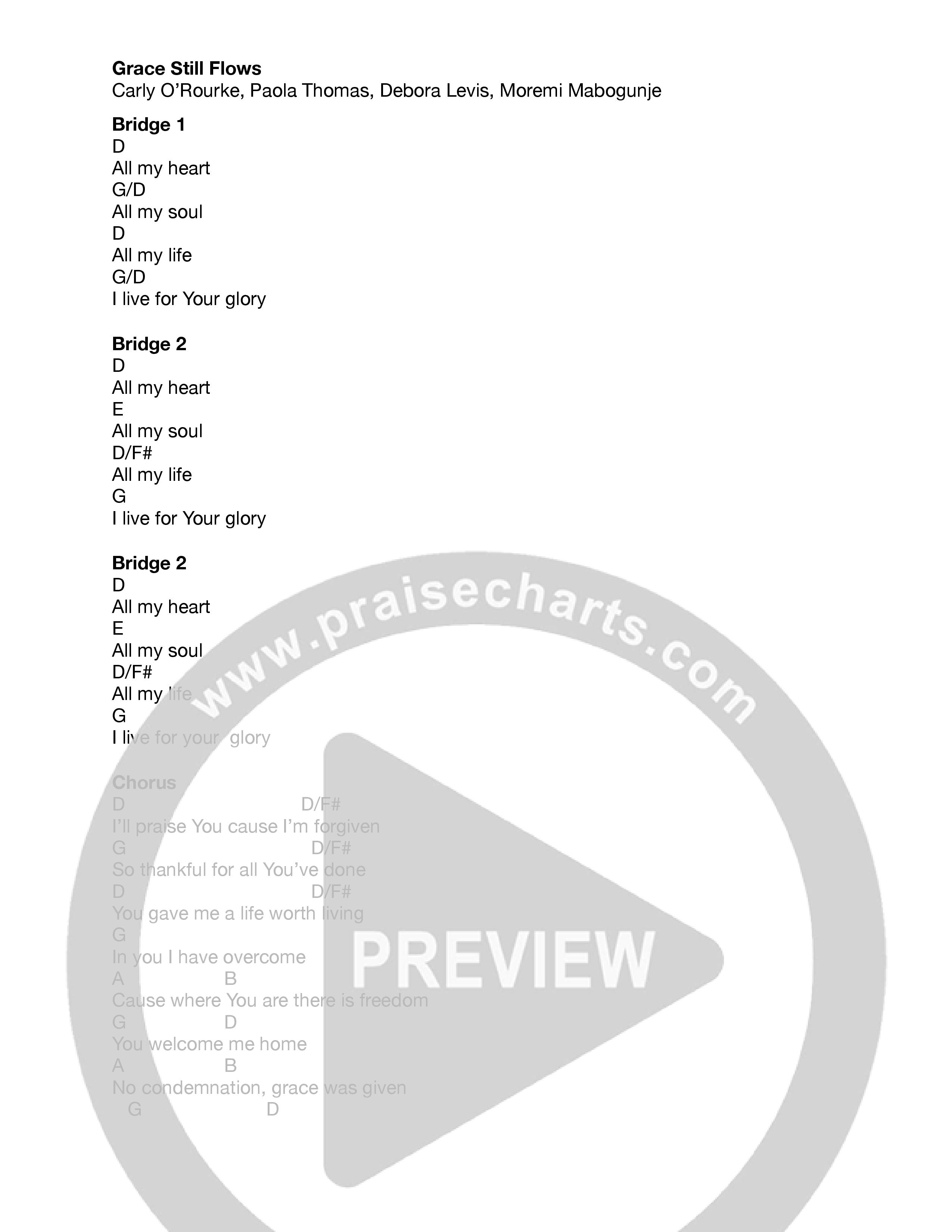 Grace Still Flows (Live) Chord Chart (Vive Worship)