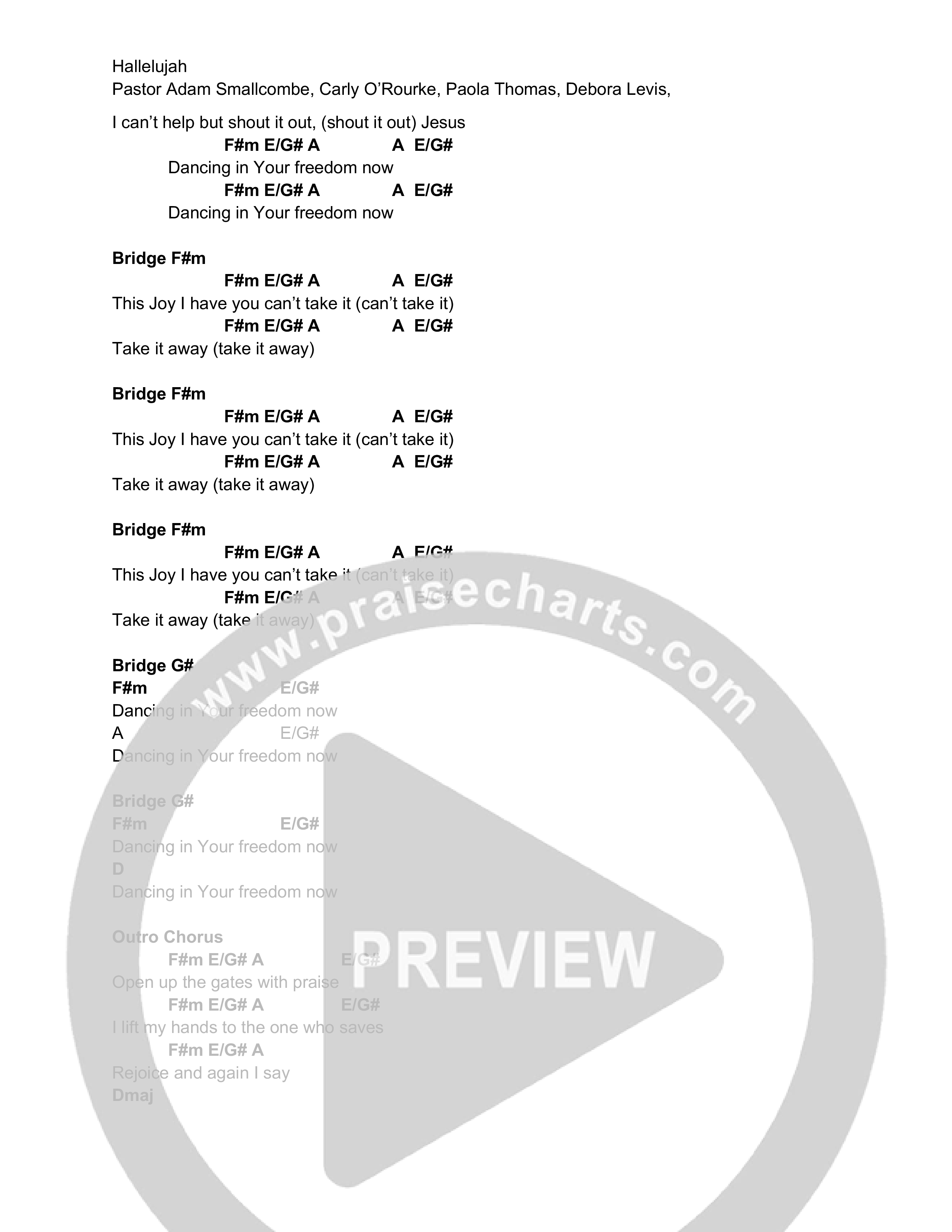 Hallelujah (Live) Chord Chart (Vive Worship)