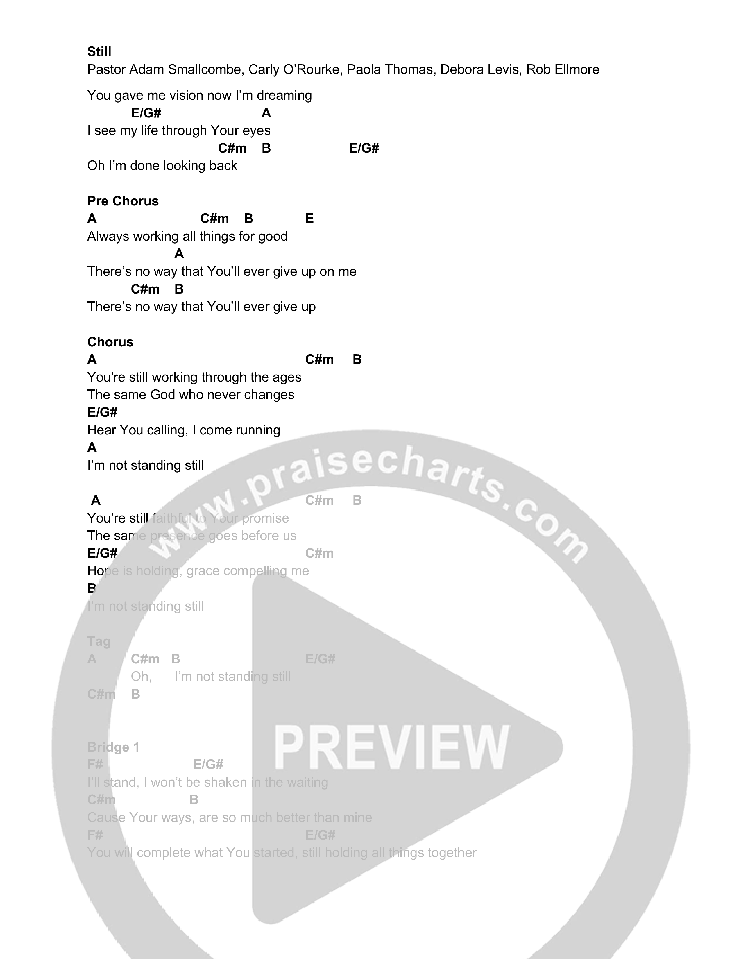Still (Live) Chord Chart (Vive Worship)
