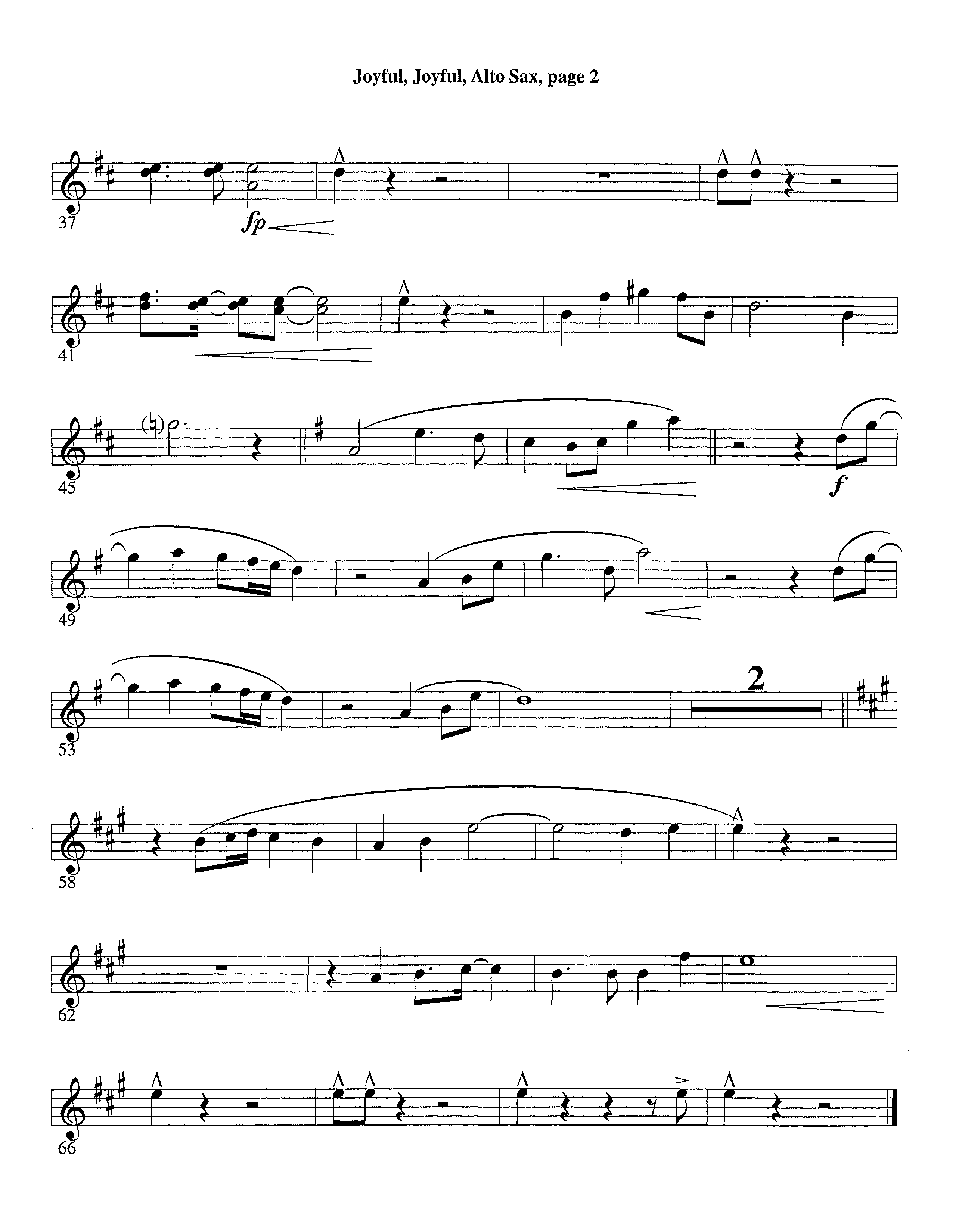Joyful Joyful We Adore Thee (with Solo Piano) (Instrumental) Alto Sax (Lifeway Worship / Arr. Billy Payne / Arr. Richard Kingsmore / Orch. Richard Kingsmore)