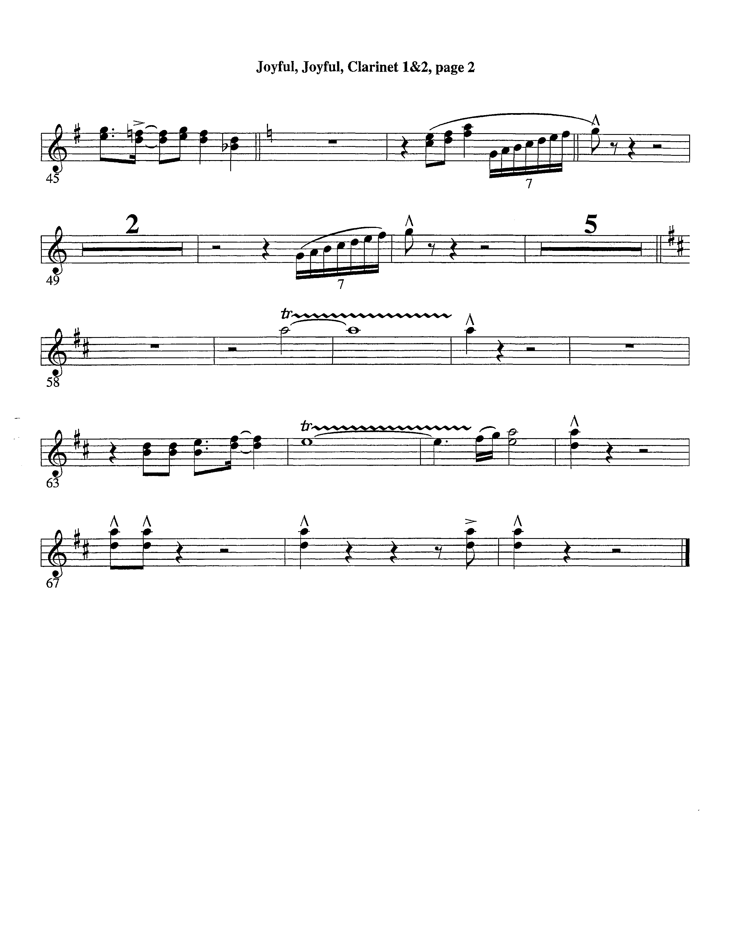 Joyful Joyful We Adore Thee&nbsp;(with Solo&nbsp;Piano) (Instrumental) Clarinet 1/2 (Lifeway Worship / Arr. Billy Payne / Arr. Richard Kingsmore / Orch. Richard Kingsmore)