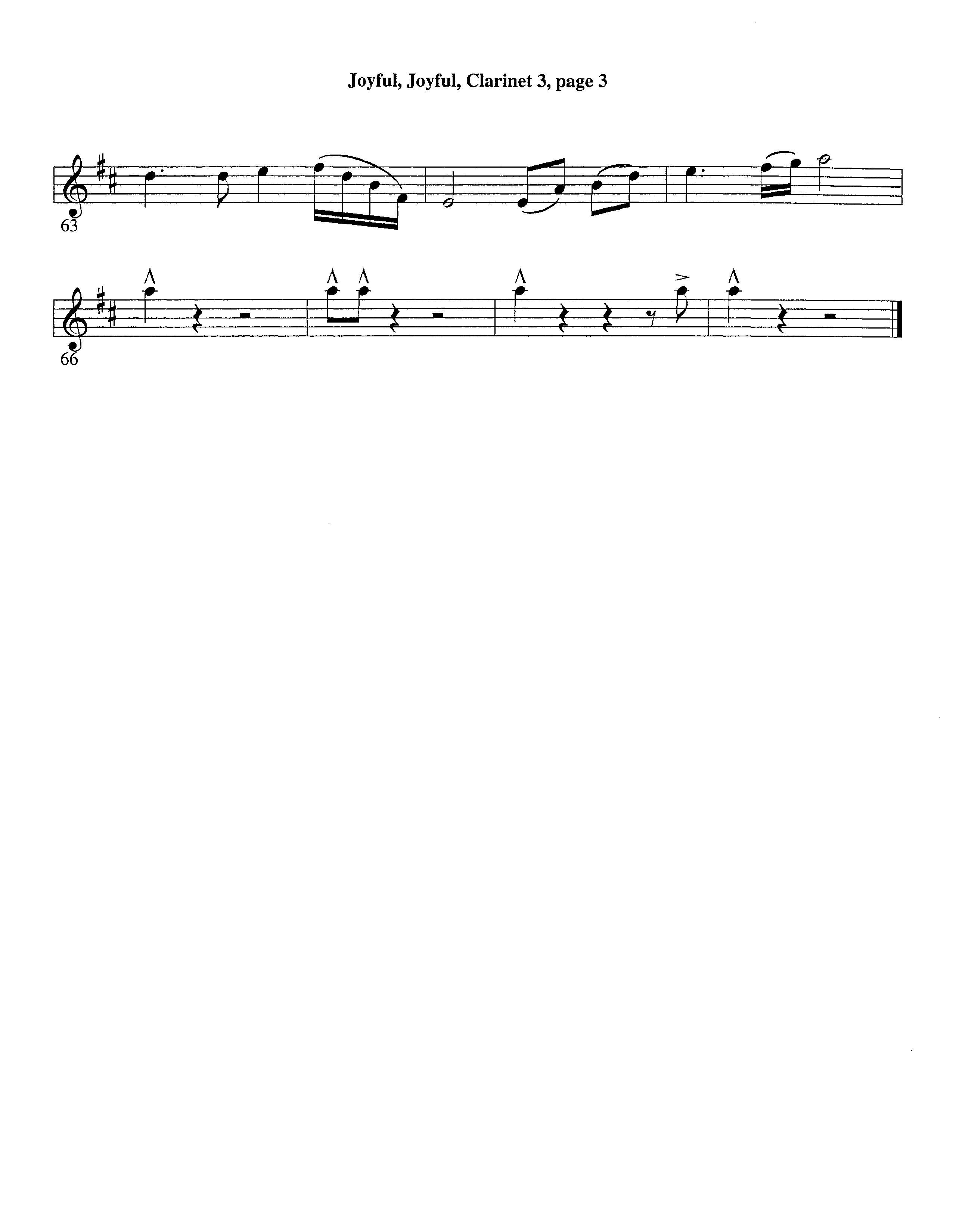 Joyful Joyful We Adore Thee&nbsp;(with Solo&nbsp;Piano) (Instrumental) Clarinet 3 (Lifeway Worship / Arr. Billy Payne / Arr. Richard Kingsmore / Orch. Richard Kingsmore)