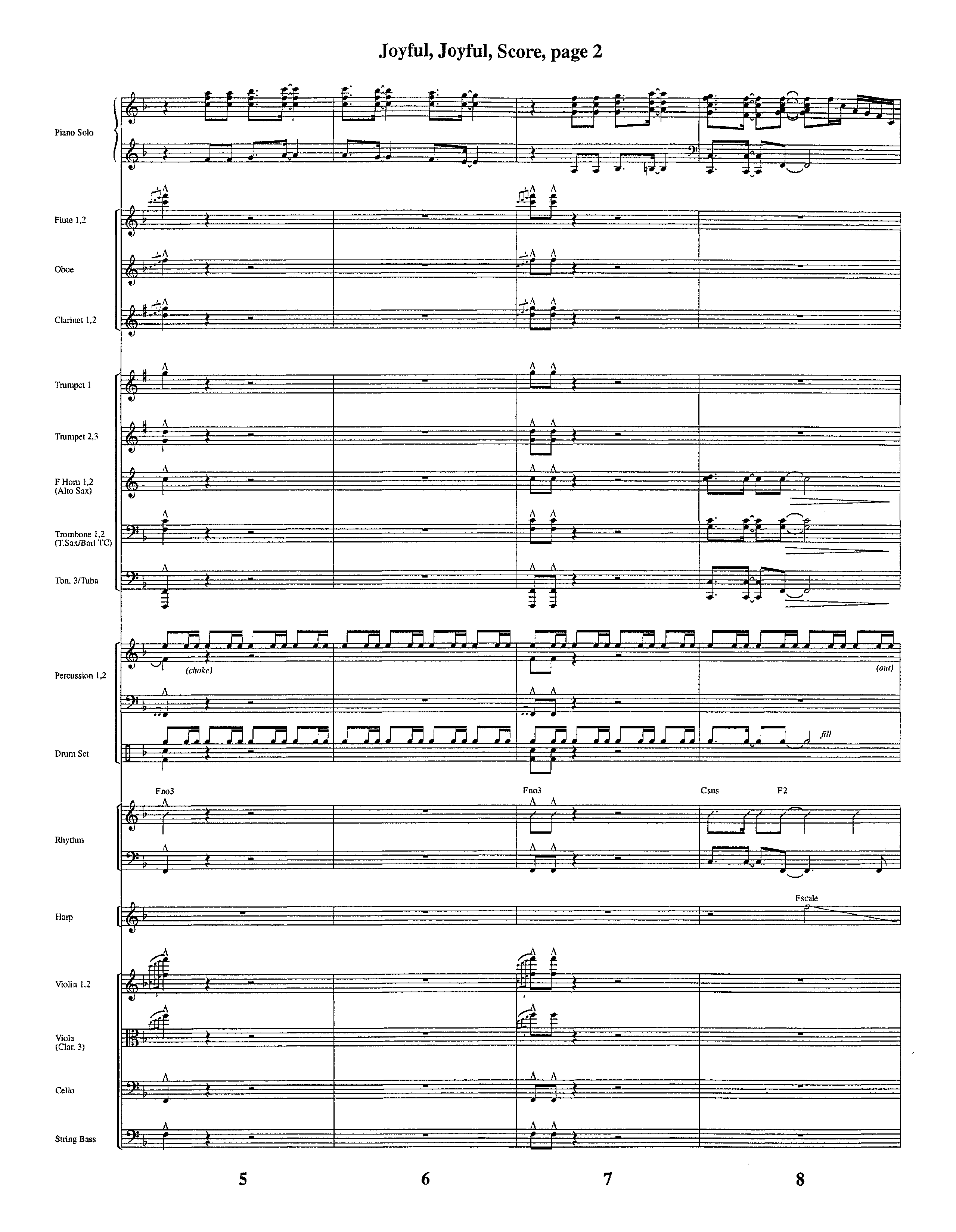 Joyful Joyful We Adore Thee (with Solo Piano) (Instrumental) Conductor's Score (Lifeway Worship / Arr. Billy Payne / Arr. Richard Kingsmore / Orch. Richard Kingsmore)