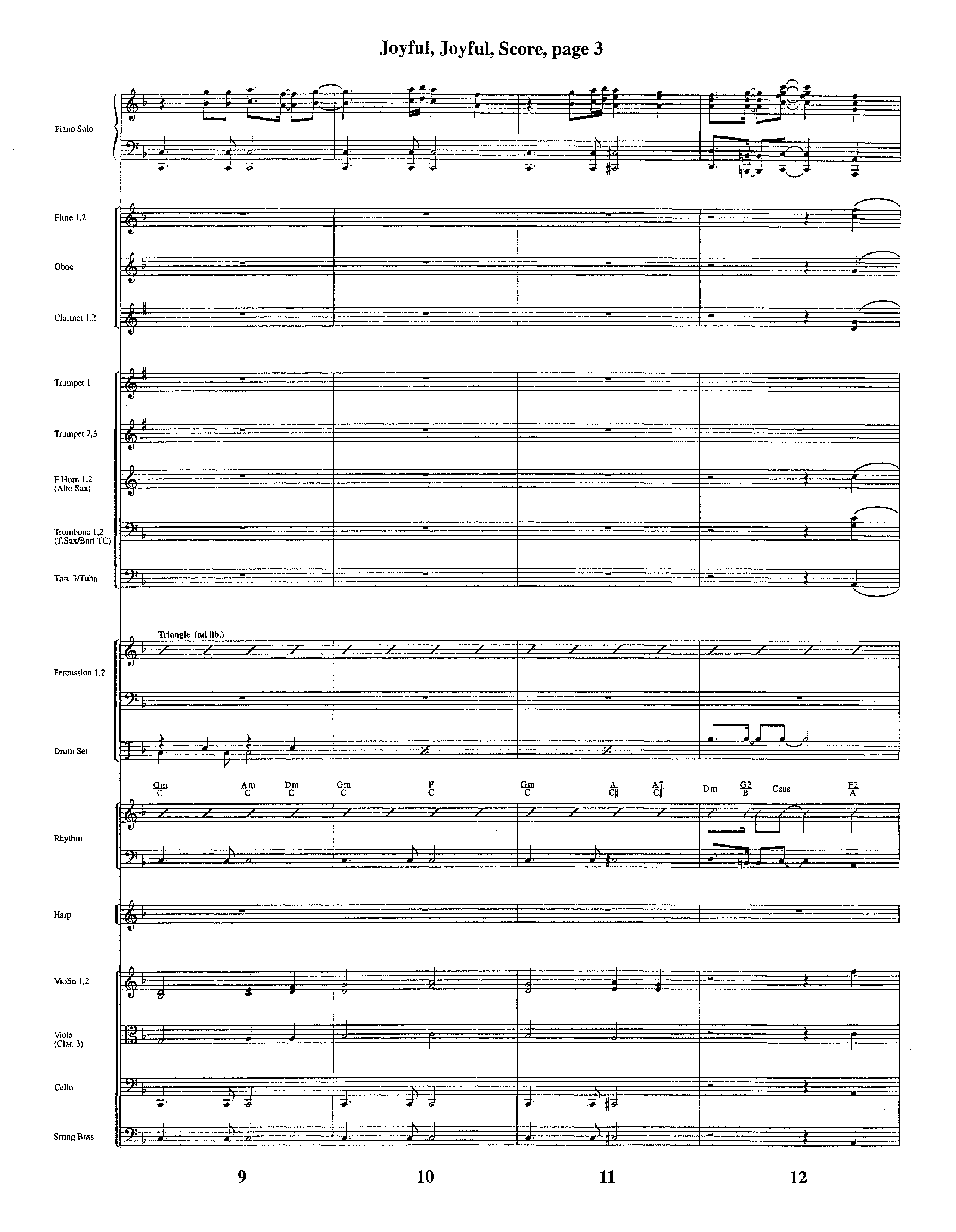 Joyful Joyful We Adore Thee (with Solo Piano) (Instrumental) Conductor's Score (Lifeway Worship / Arr. Billy Payne / Arr. Richard Kingsmore / Orch. Richard Kingsmore)