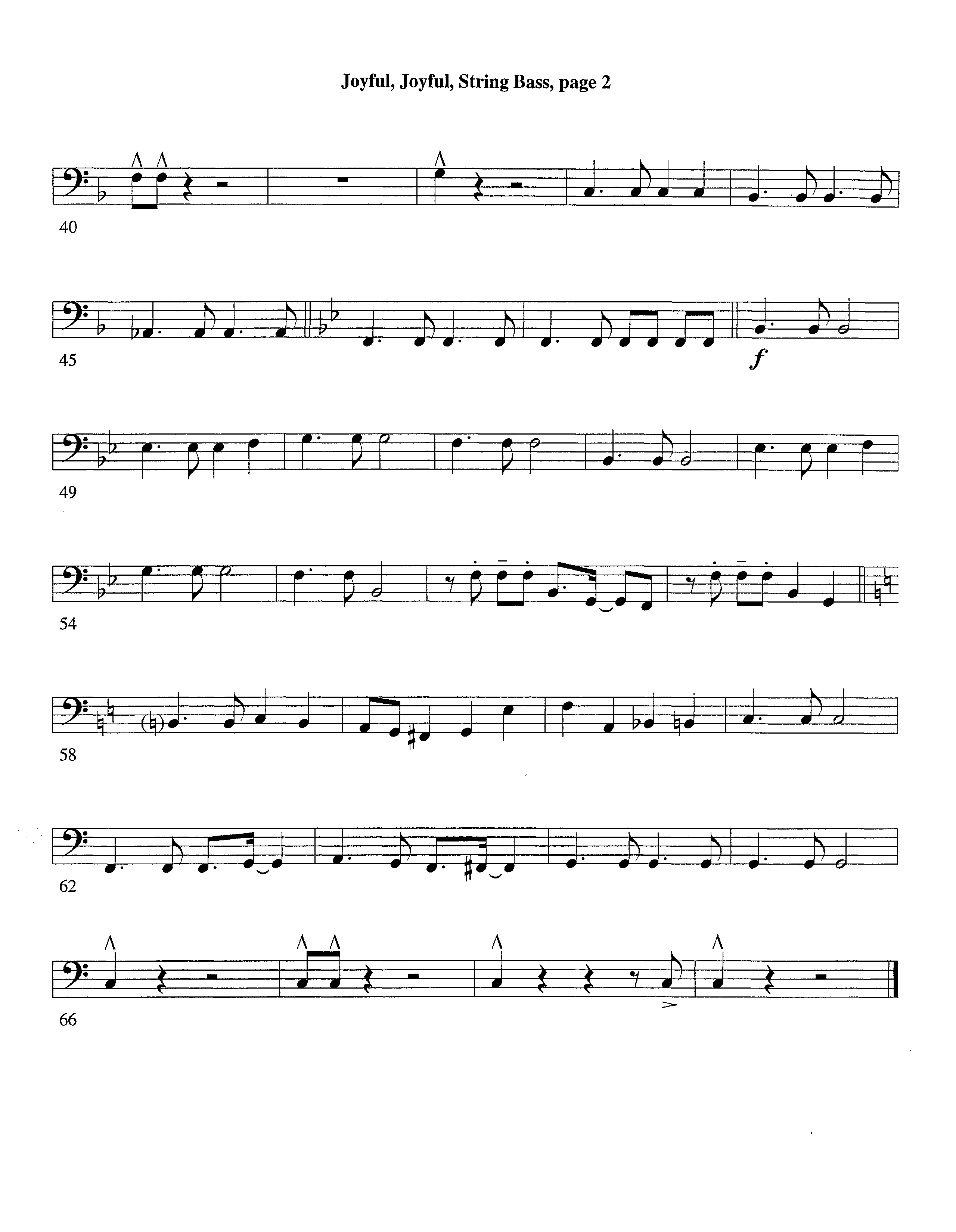 Joyful Joyful We Adore Thee (with Solo Piano) (Instrumental) Double Bass (Lifeway Worship / Arr. Billy Payne / Arr. Richard Kingsmore / Orch. Richard Kingsmore)