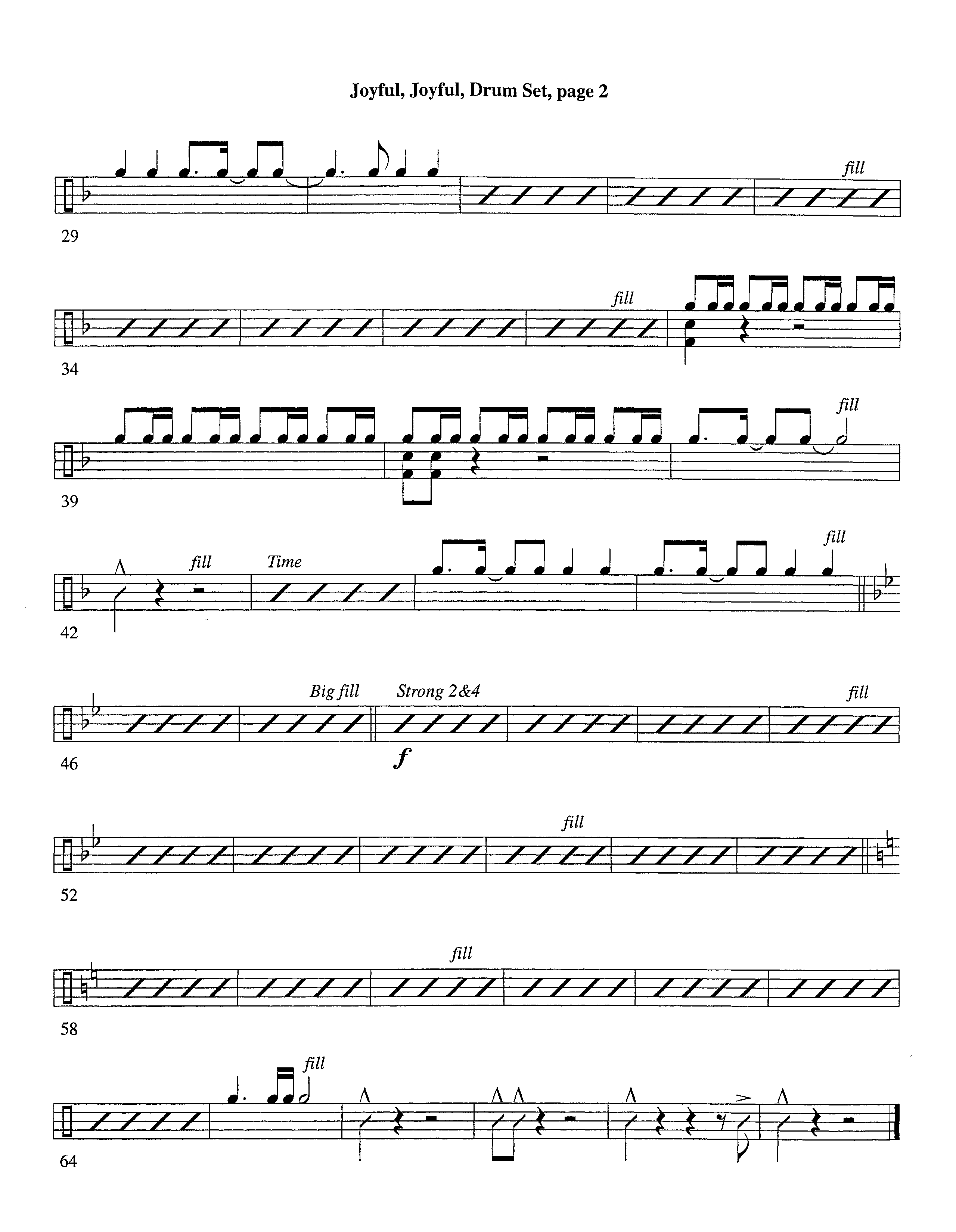 Joyful Joyful We Adore Thee&nbsp;(with Solo&nbsp;Piano) (Instrumental) Drum Set (Lifeway Worship / Arr. Billy Payne / Arr. Richard Kingsmore / Orch. Richard Kingsmore)
