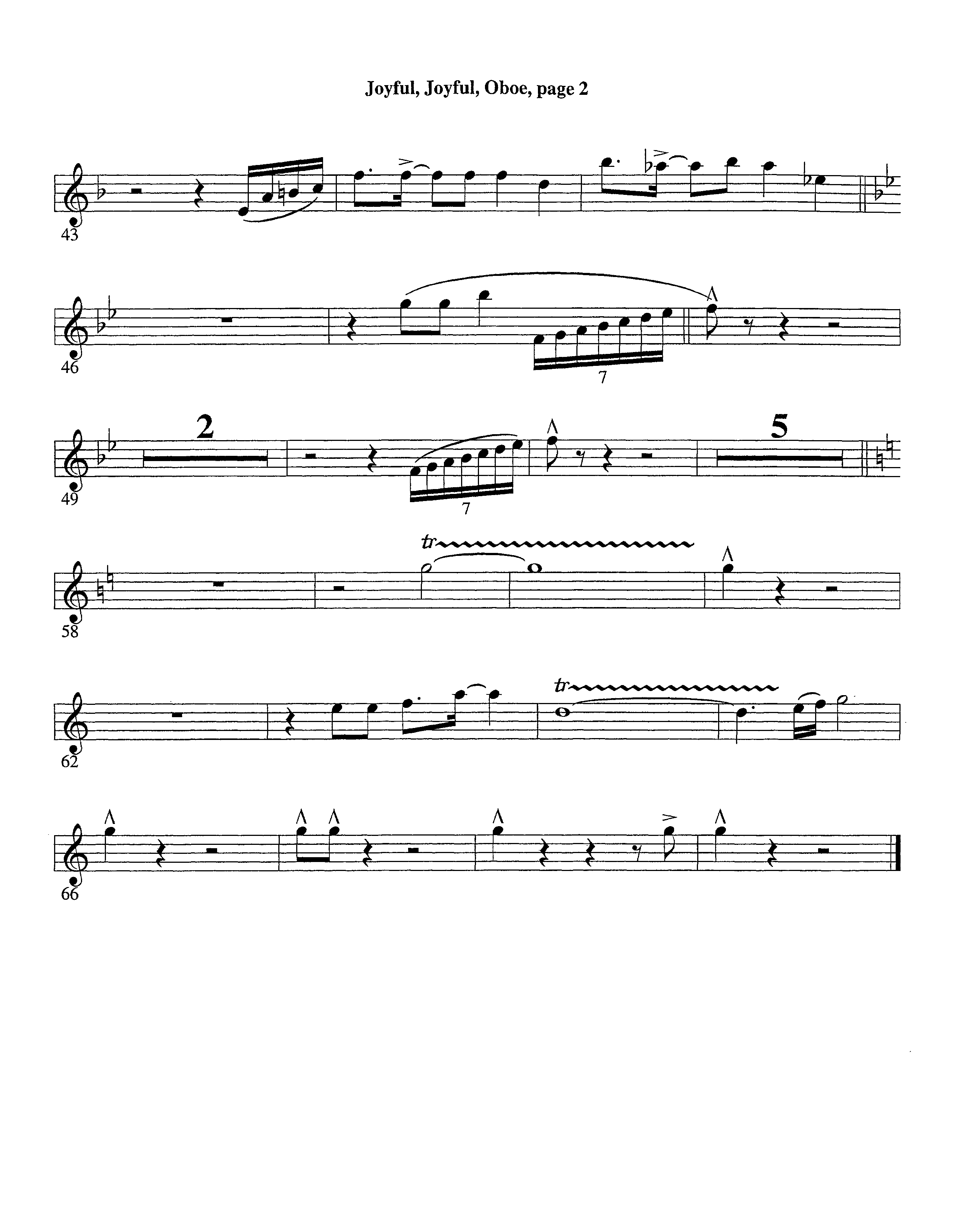 Joyful Joyful We Adore Thee&nbsp;(with Solo&nbsp;Piano) (Instrumental) Oboe (Lifeway Worship / Arr. Billy Payne / Arr. Richard Kingsmore / Orch. Richard Kingsmore)