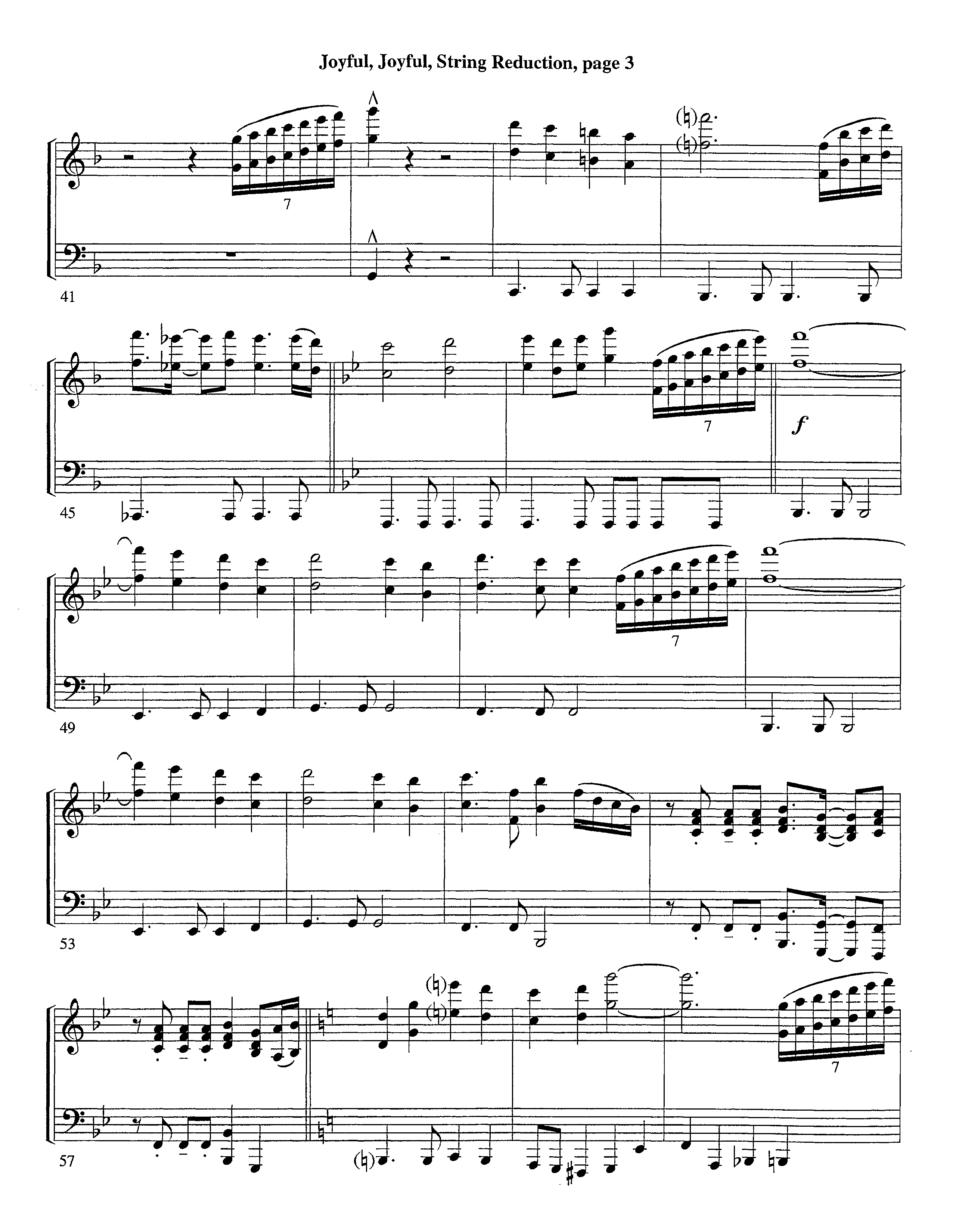 Joyful Joyful We Adore Thee&nbsp;(with Solo&nbsp;Piano) (Instrumental) String Reduction (Lifeway Worship / Arr. Billy Payne / Arr. Richard Kingsmore / Orch. Richard Kingsmore)