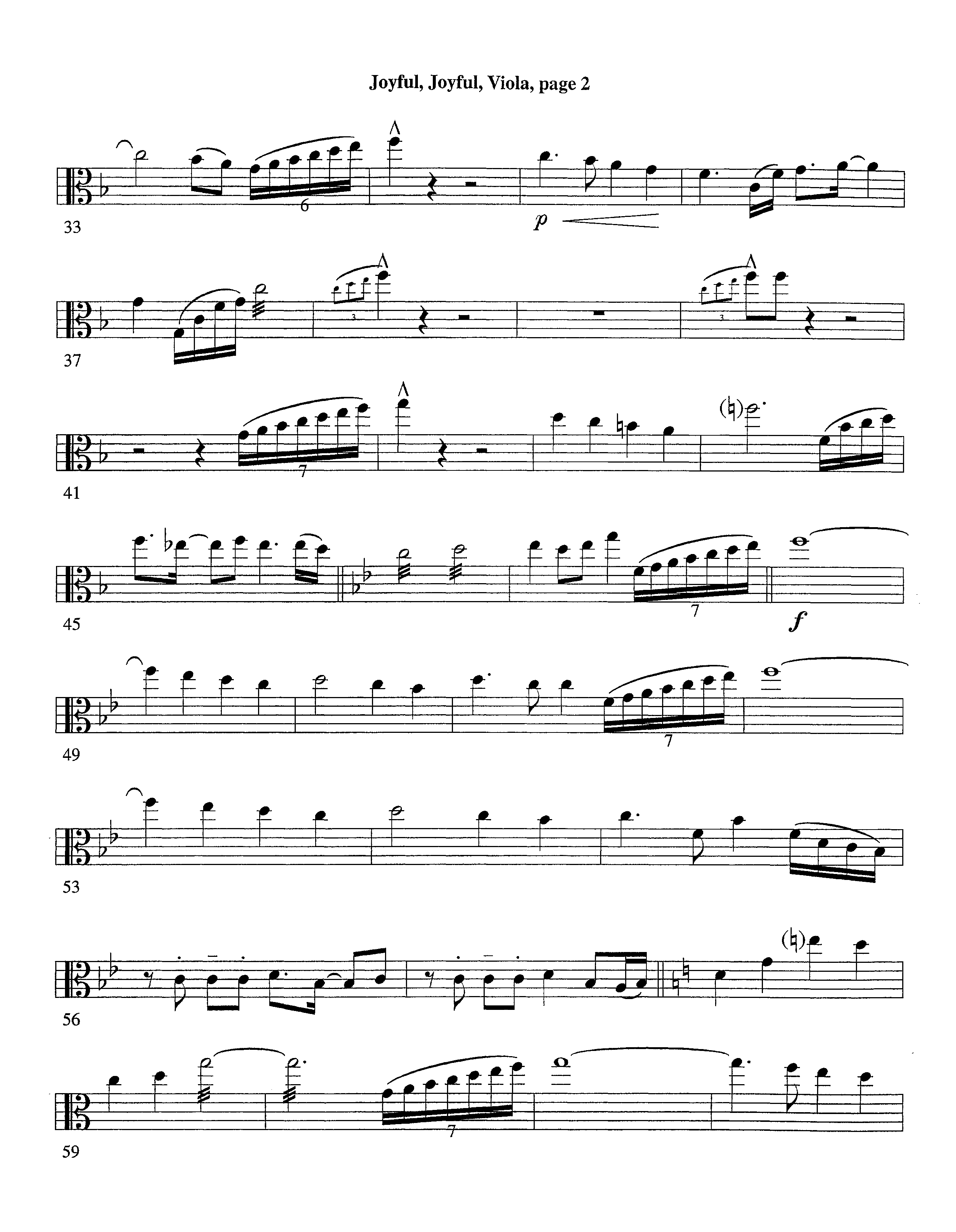 Joyful Joyful We Adore Thee (with Solo Piano) (Instrumental) Viola (Lifeway Worship / Arr. Billy Payne / Arr. Richard Kingsmore / Orch. Richard Kingsmore)