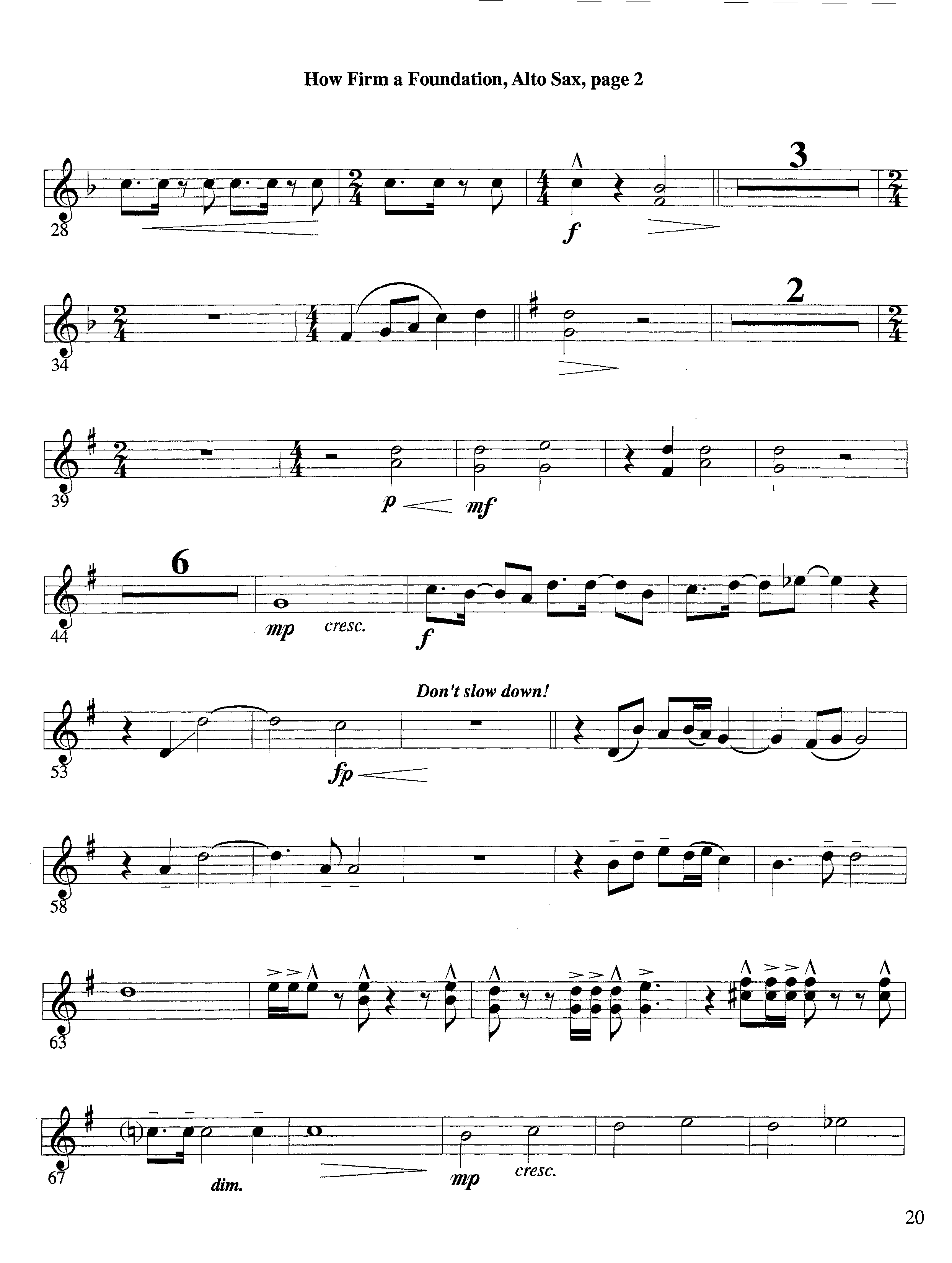 How Firm a Foundation (with Solo Trumpet) (Instrumental) Alto Sax (Lifeway Worship / Arr. Steve Dunn)