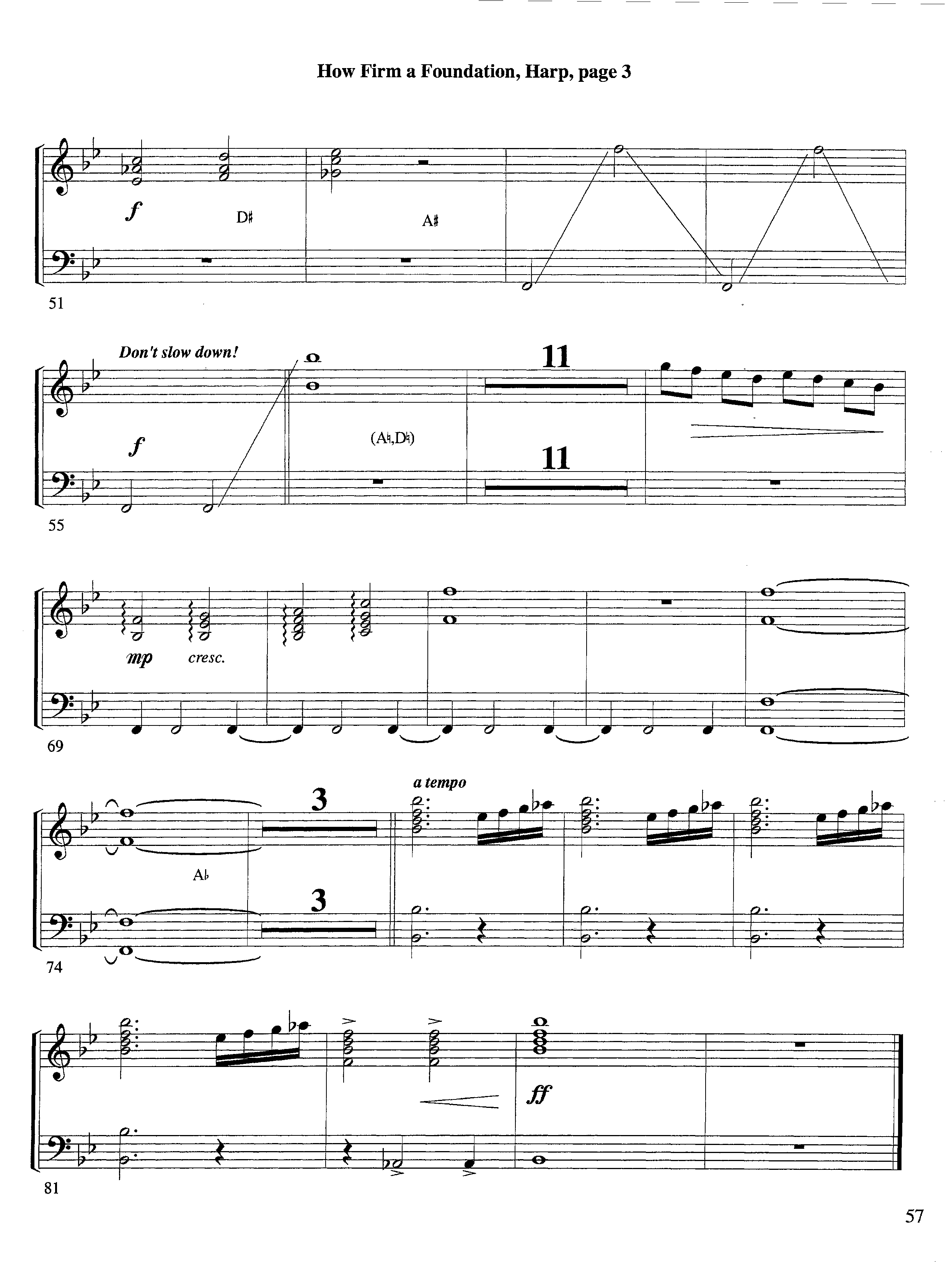 How Firm a Foundation (with Solo Trumpet) (Instrumental) Harp (Lifeway Worship / Arr. Steve Dunn)