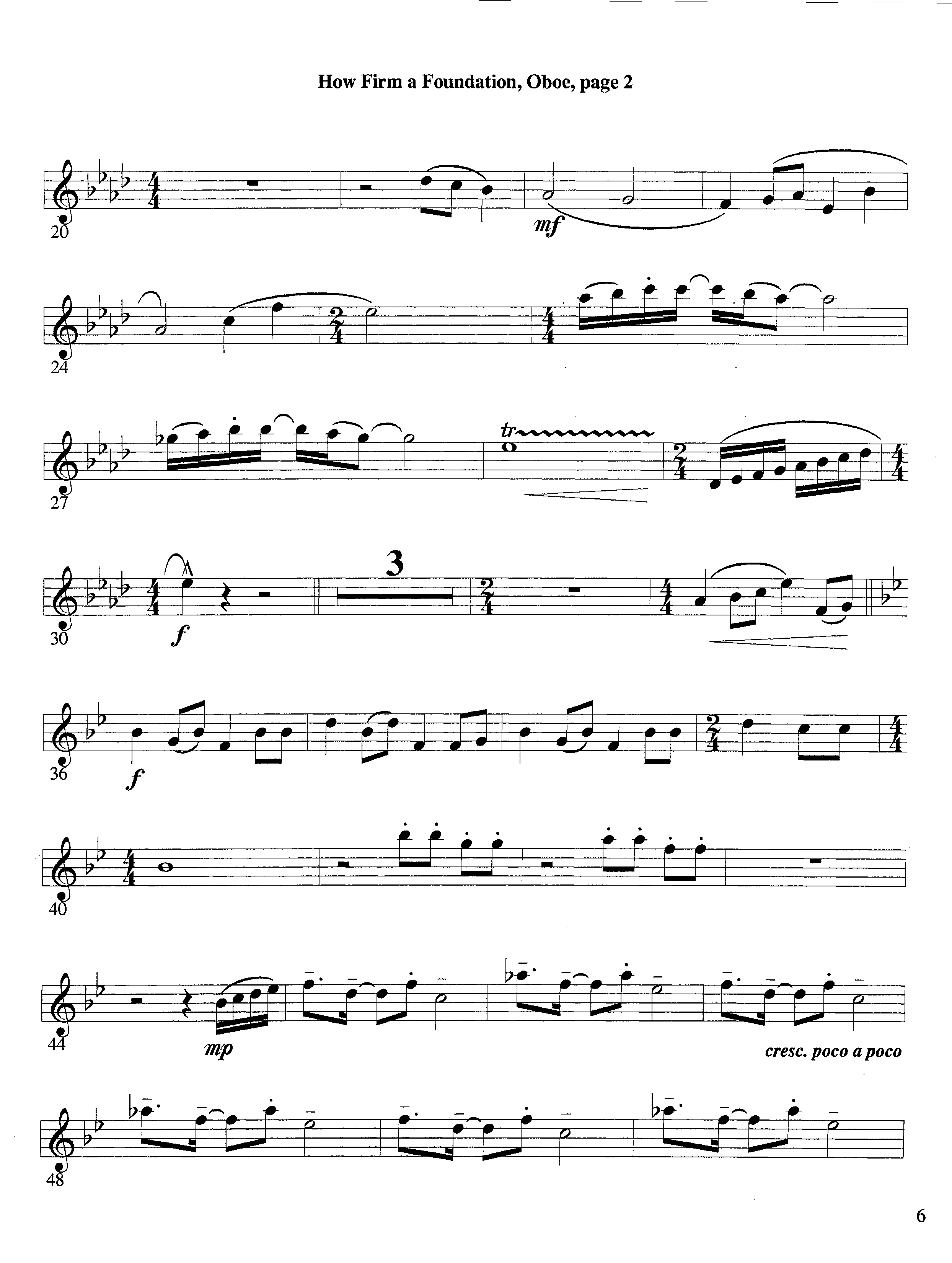 How Firm a Foundation&nbsp;(with Solo&nbsp;Trumpet) (Instrumental) Oboe (Lifeway Worship / Arr. Steve Dunn)