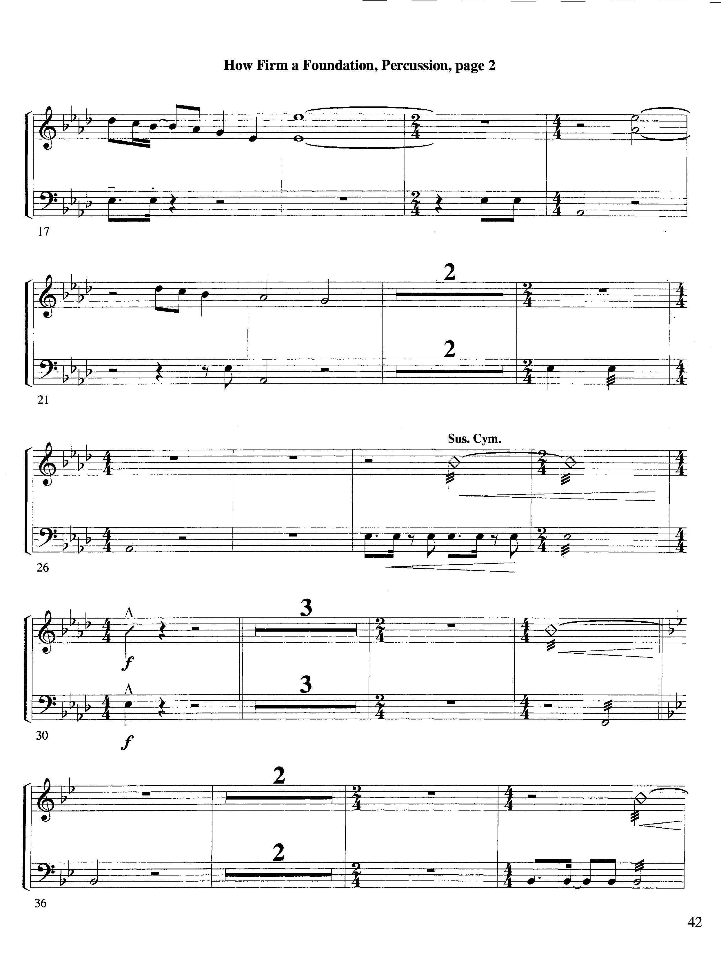 How Firm a Foundation (with Solo Trumpet) (Instrumental) Percussion (Lifeway Worship / Arr. Steve Dunn)