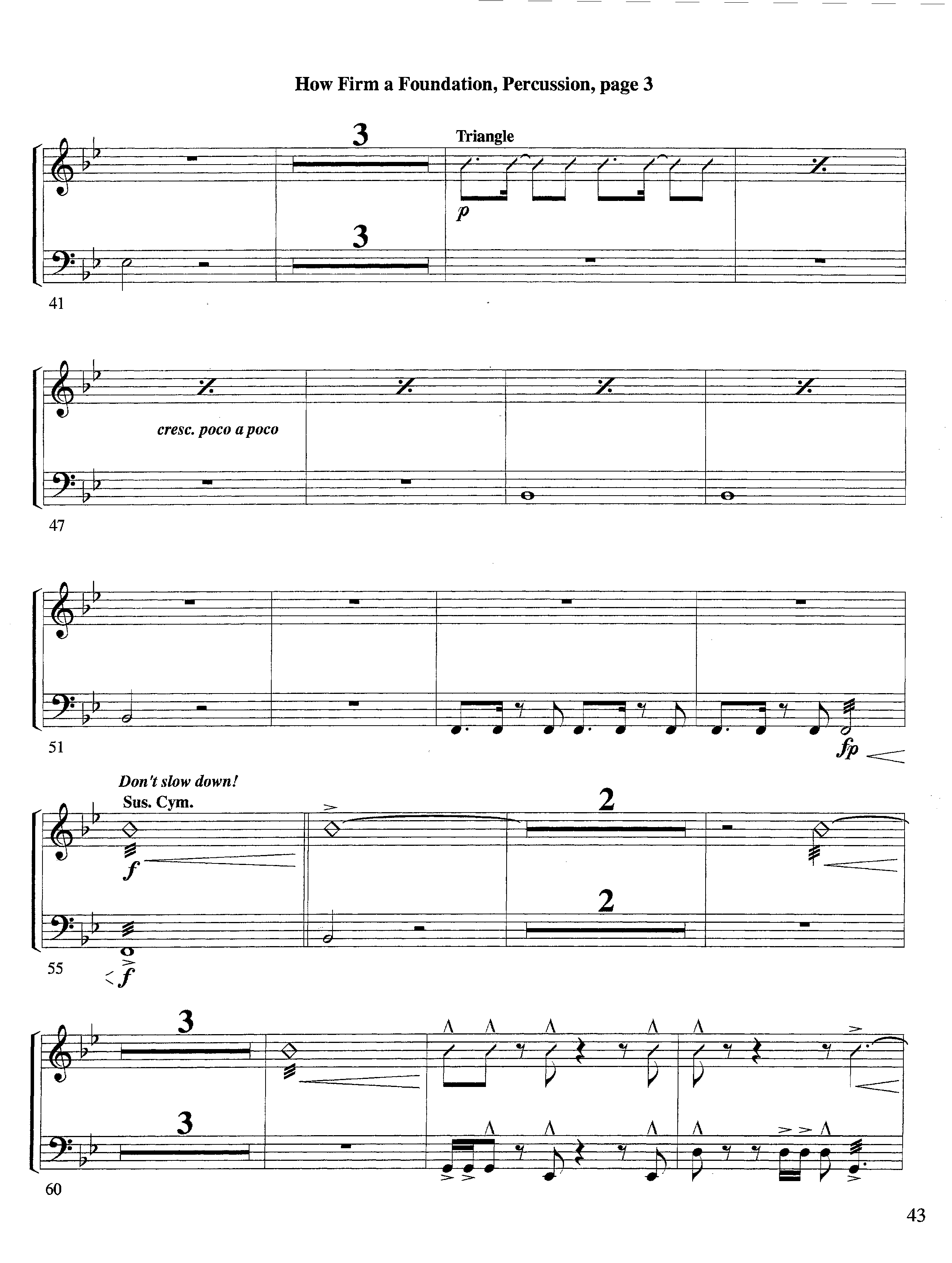 How Firm a Foundation (with Solo Trumpet) (Instrumental) Percussion (Lifeway Worship / Arr. Steve Dunn)