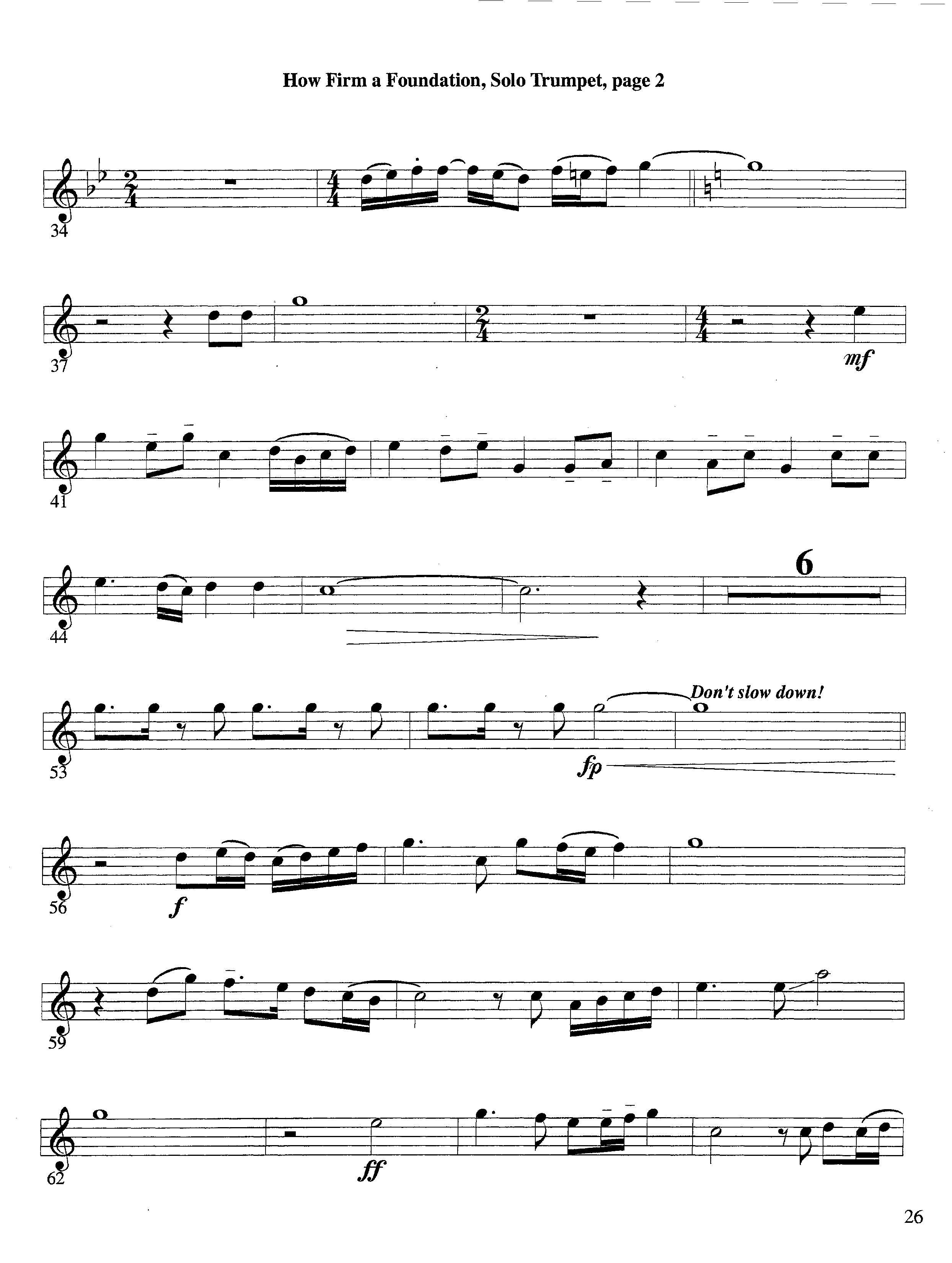 How Firm a Foundation (with Solo Trumpet) (Instrumental) Trumpet (Lifeway Worship / Arr. Steve Dunn)