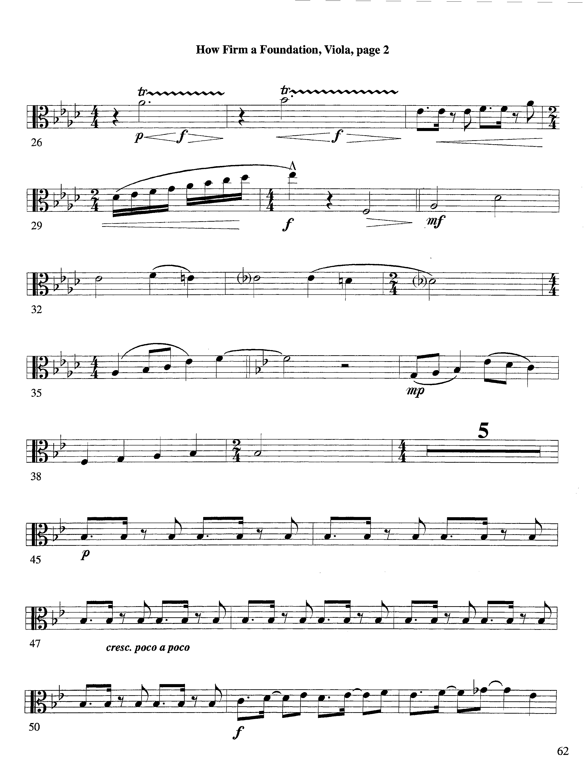 How Firm a Foundation (with Solo Trumpet) (Instrumental) Viola (Lifeway Worship / Arr. Steve Dunn)