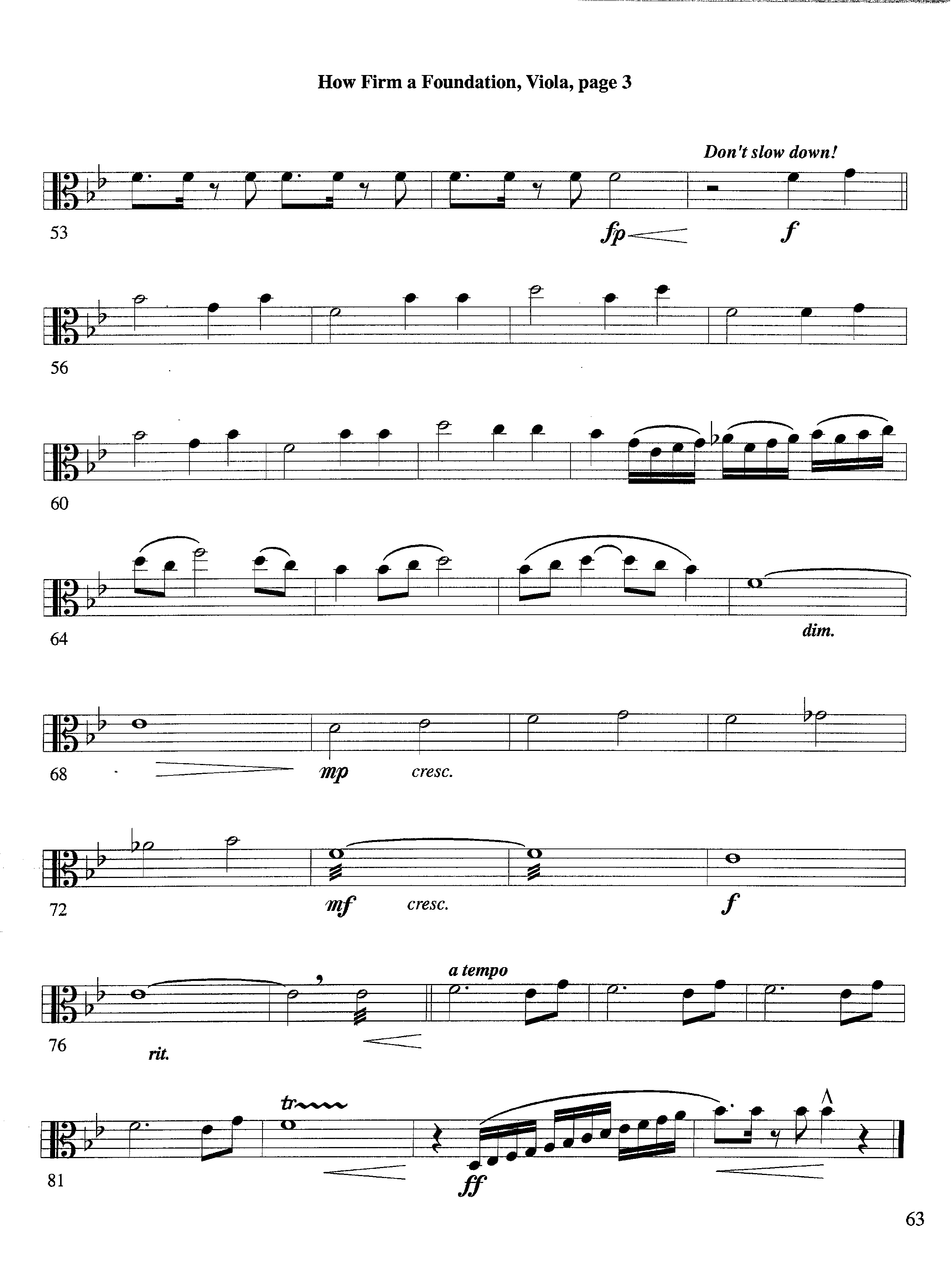 How Firm a Foundation (with Solo Trumpet) (Instrumental) Viola (Lifeway Worship / Arr. Steve Dunn)