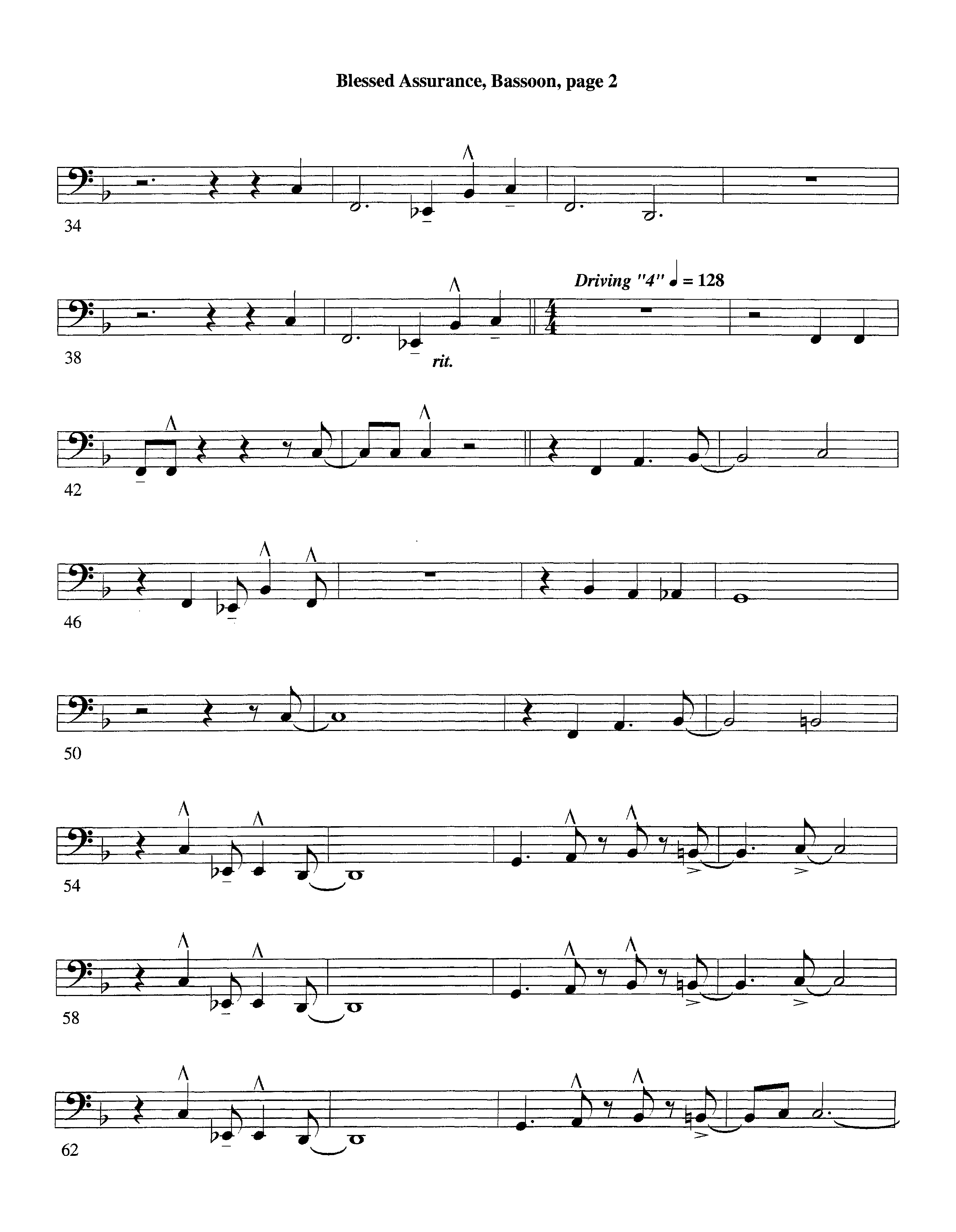 Blessed Assurance (with Solo Alto Sax) (Instrumental) Bassoon (Lifeway Worship / Arr. Ed Dickinson)