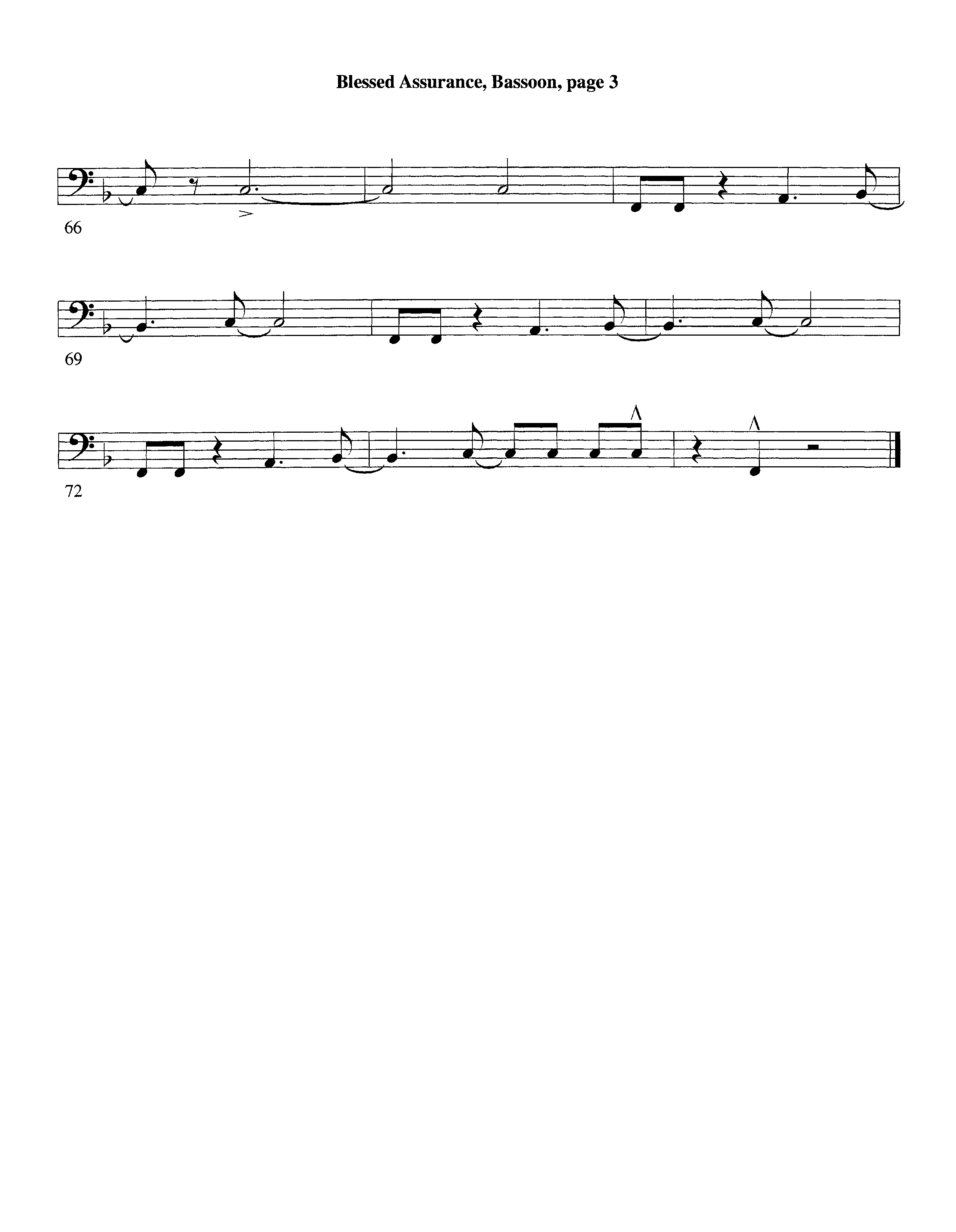 Blessed Assurance (with Solo Alto Sax) (Instrumental) Bassoon (Lifeway Worship / Arr. Ed Dickinson)