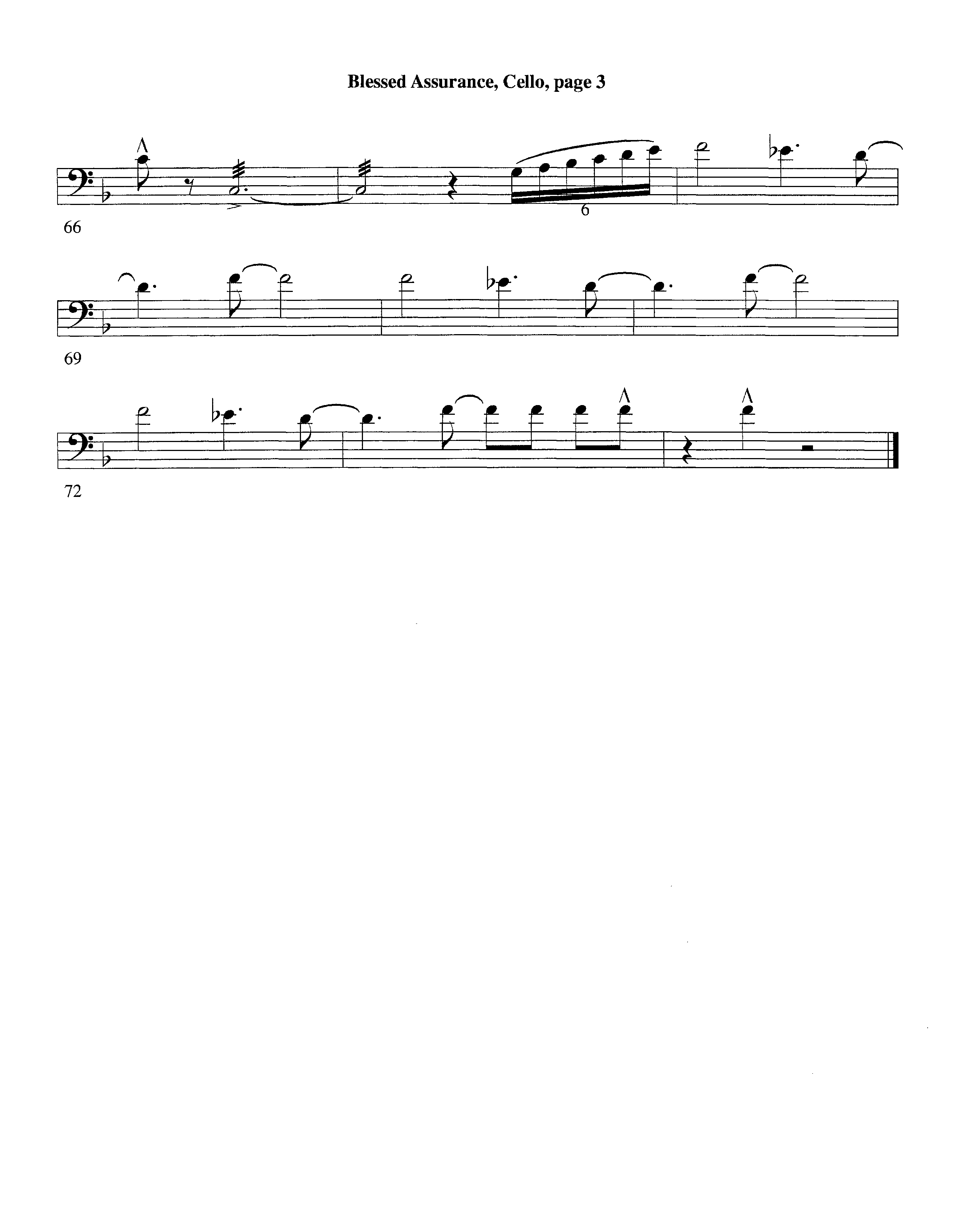 Blessed Assurance (with Solo Alto Sax) (Instrumental) Cello (Lifeway Worship / Arr. Ed Dickinson)