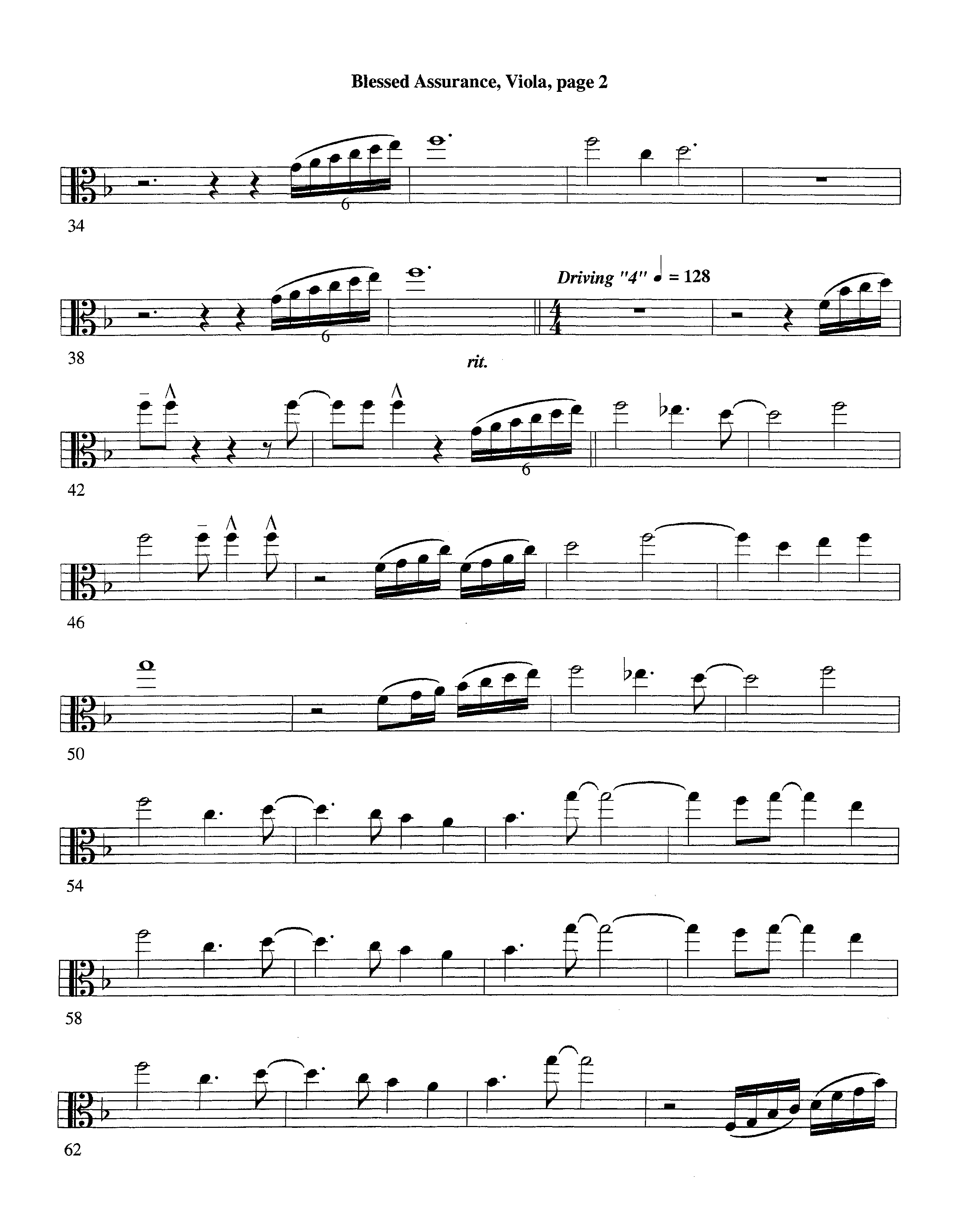 Blessed Assurance (with Solo Alto Sax) (Instrumental) Viola (Lifeway Worship / Arr. Ed Dickinson)