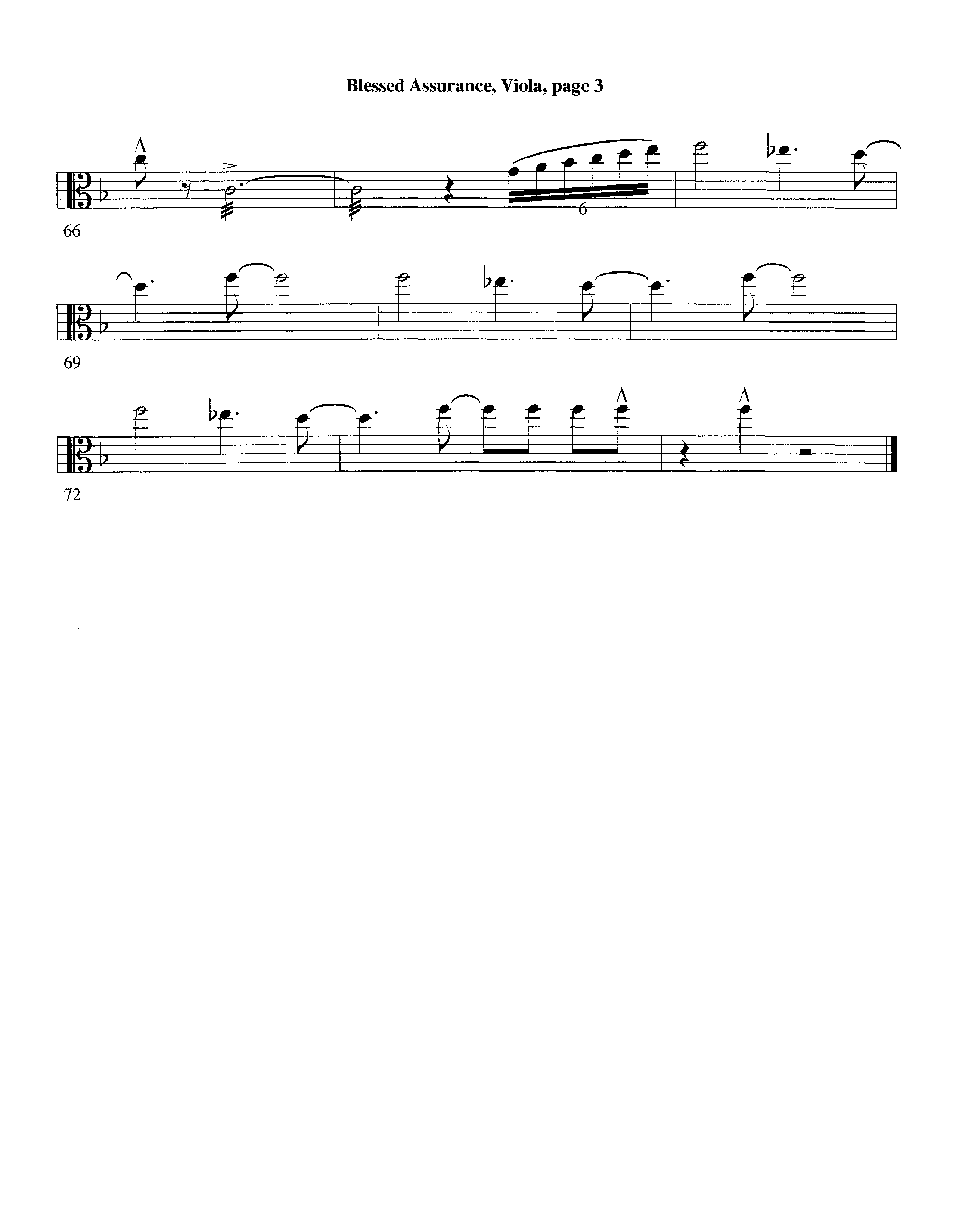 Blessed Assurance (with Solo Alto Sax) (Instrumental) Viola (Lifeway Worship / Arr. Ed Dickinson)