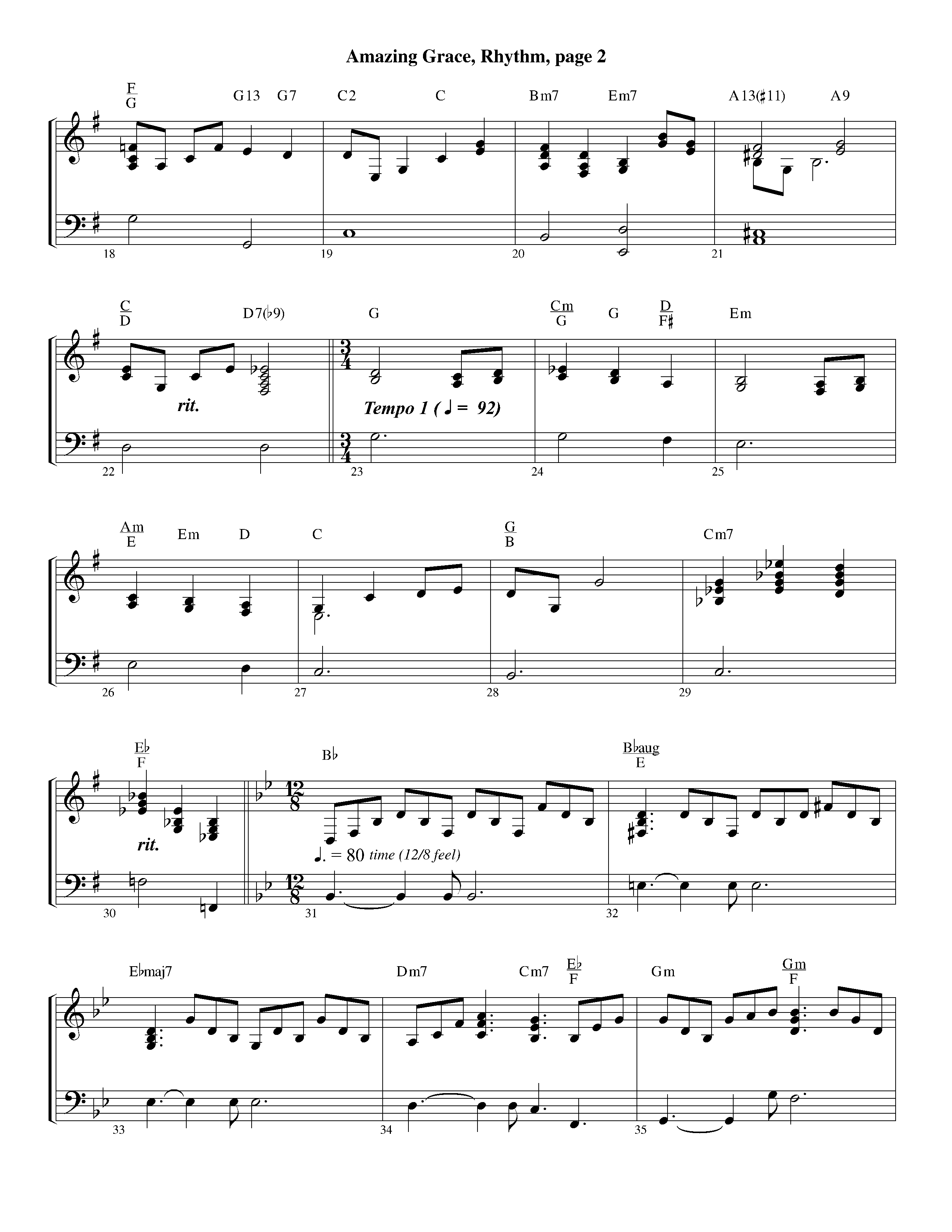 Amazing Grace (with Solo Trumpet) (Instrumental) Piano/Rhythm (Lifeway Worship / Arr. Ed Dickinson)