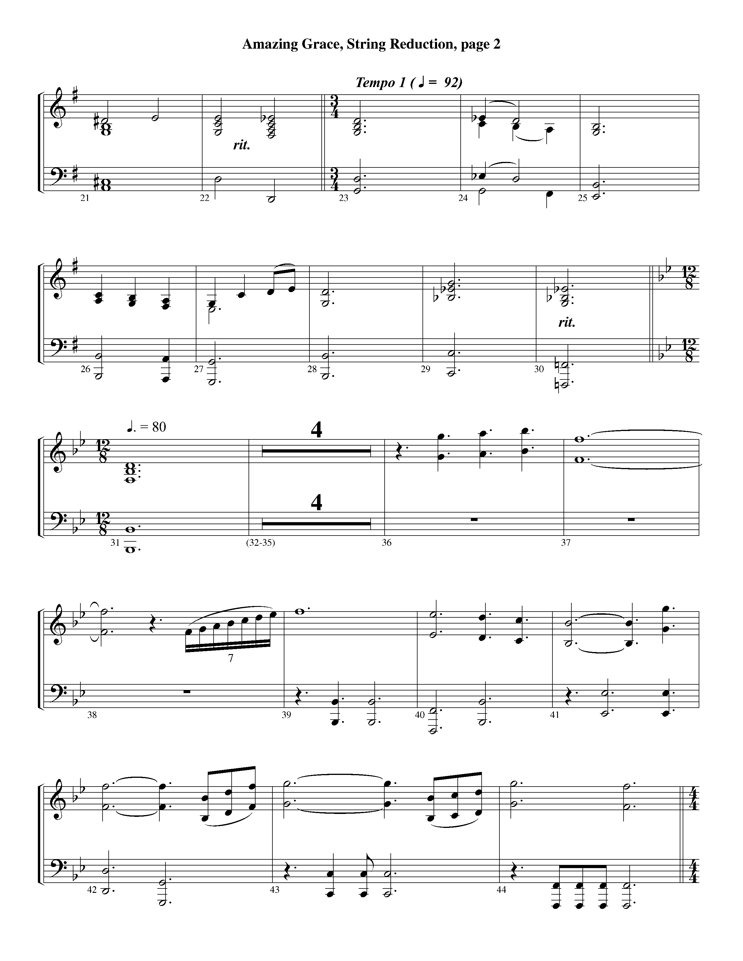 Amazing Grace (with Solo Trumpet) (Instrumental) String Reduction (Lifeway Worship / Arr. Ed Dickinson)