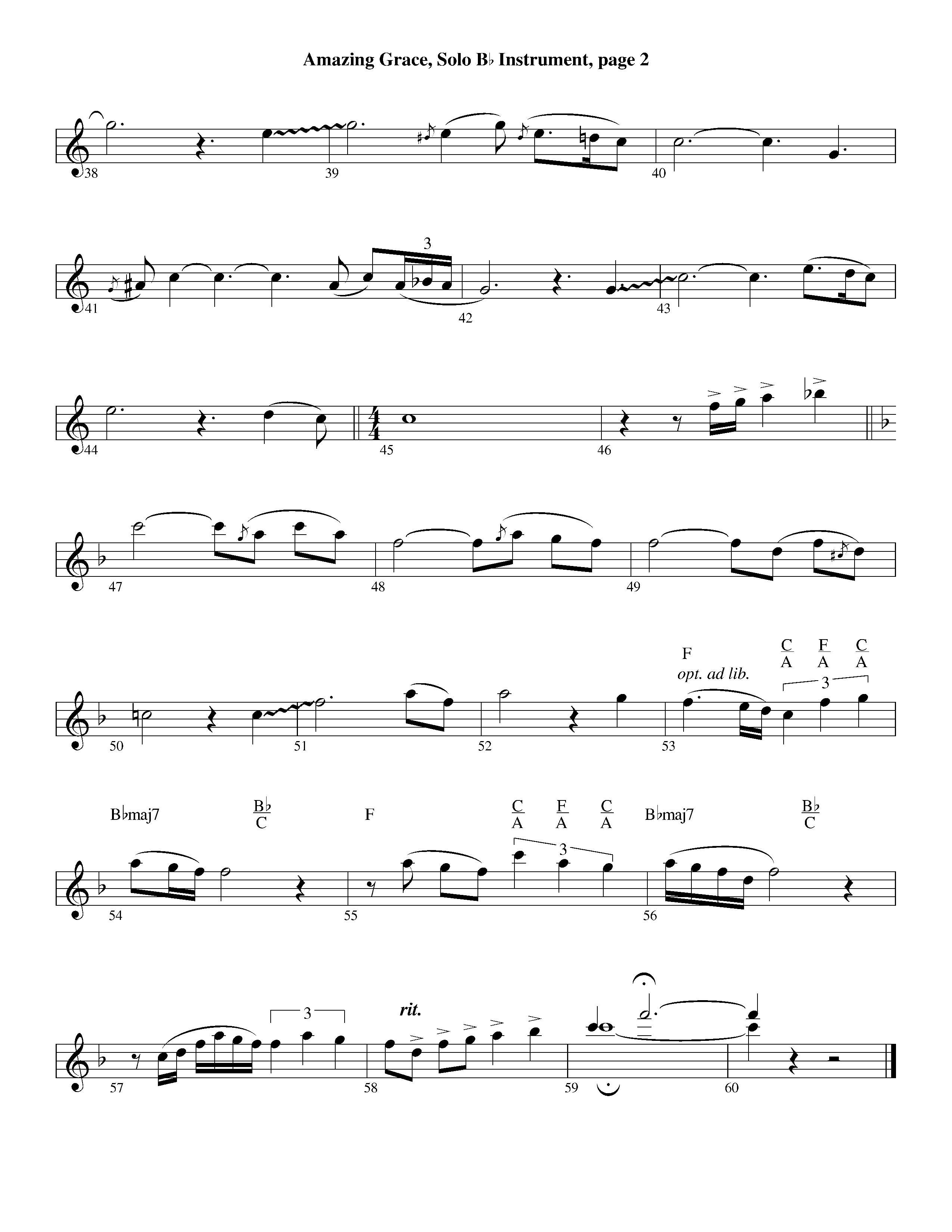 Amazing Grace (with Solo Trumpet) (Instrumental) Trumpet (Lifeway Worship / Arr. Ed Dickinson)