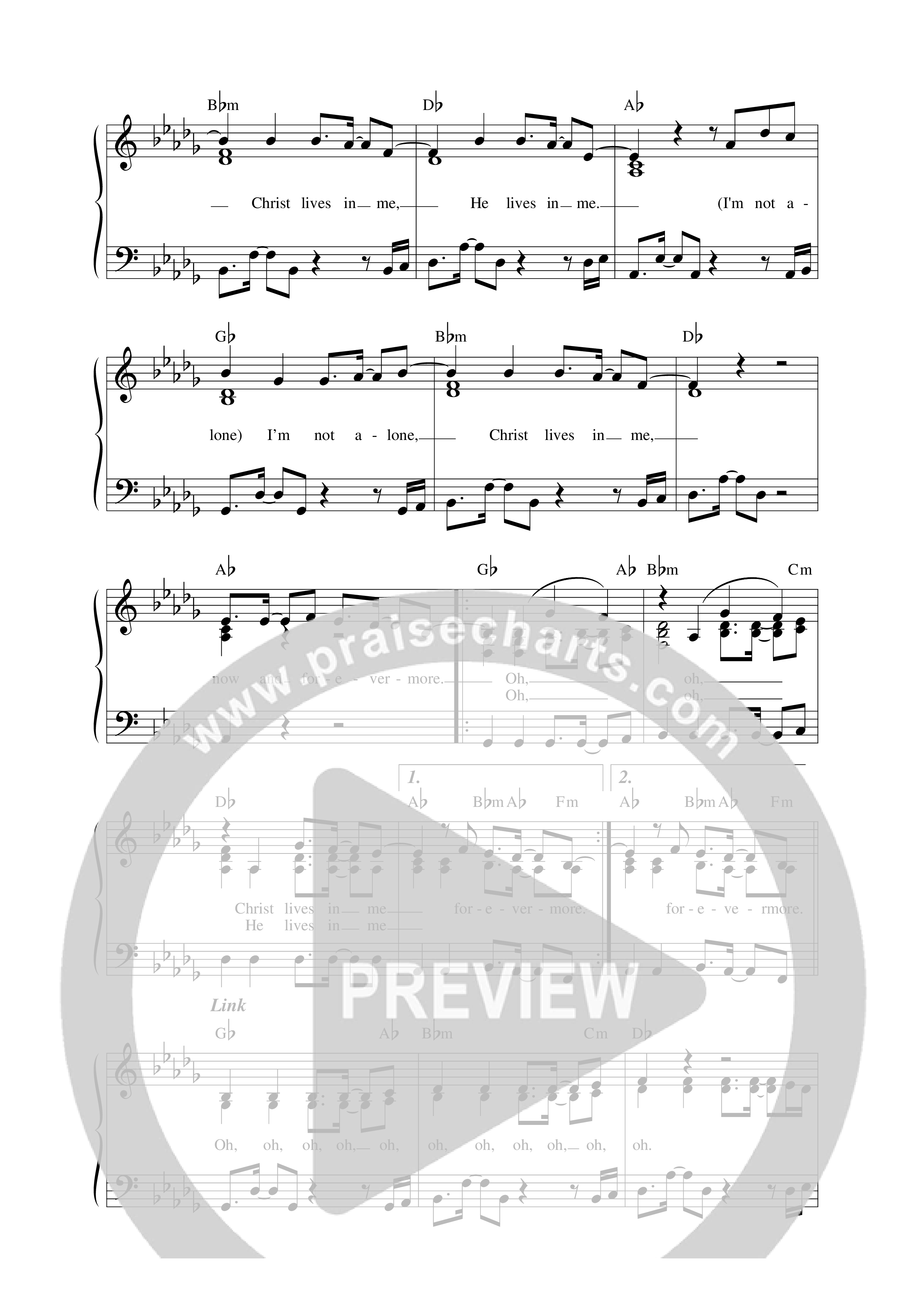 Not Alone (Live) Lead Sheet Melody (Sinach)