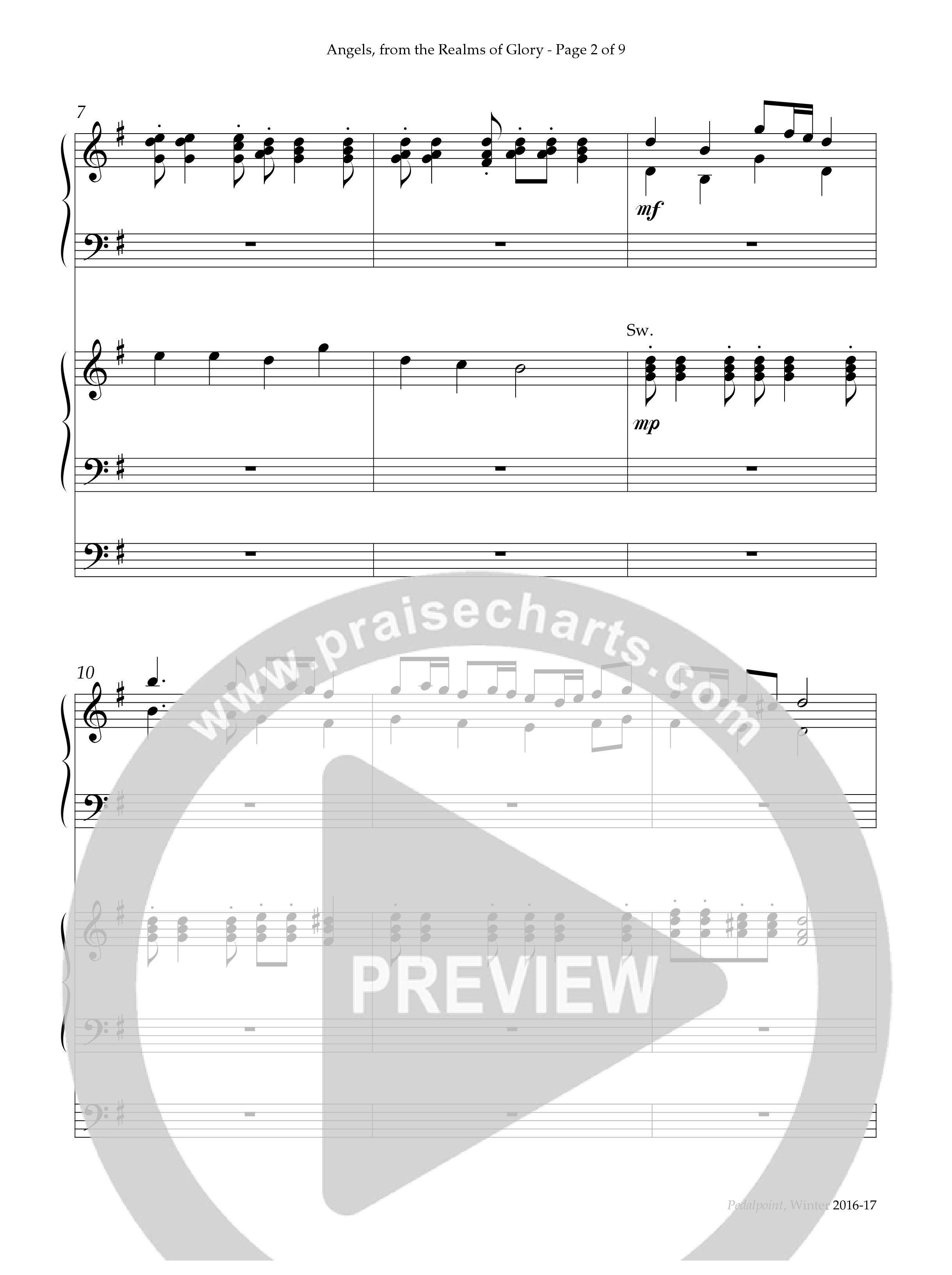 Angels From The Realms Of Glory (Instrumental) Piano-Organ (Lifeway Worship / Arr. Keith Christopher)