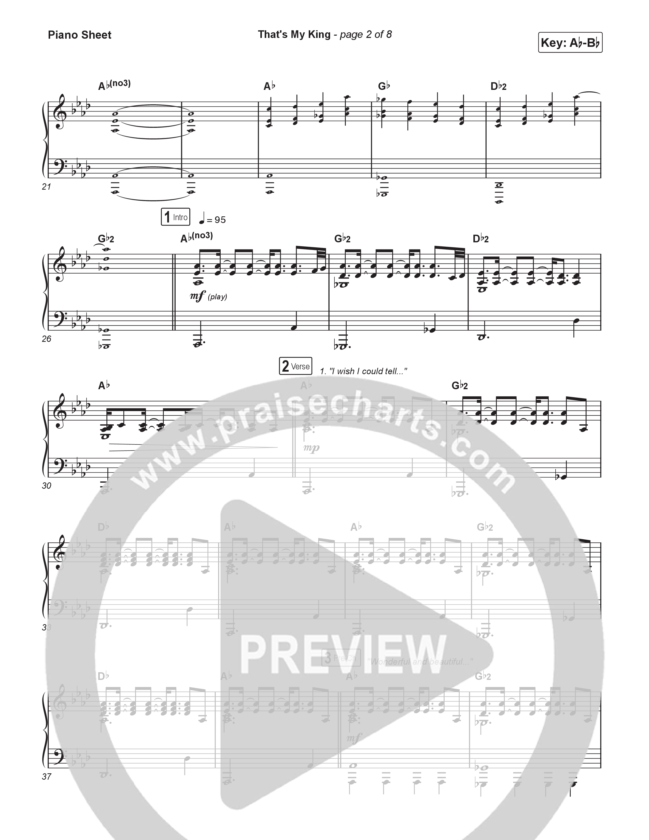That's My King (Choral/SATB) Piano Sheet (Cheryl Stark / Arr. Travis Cottrell / Orch. Mason Brown)