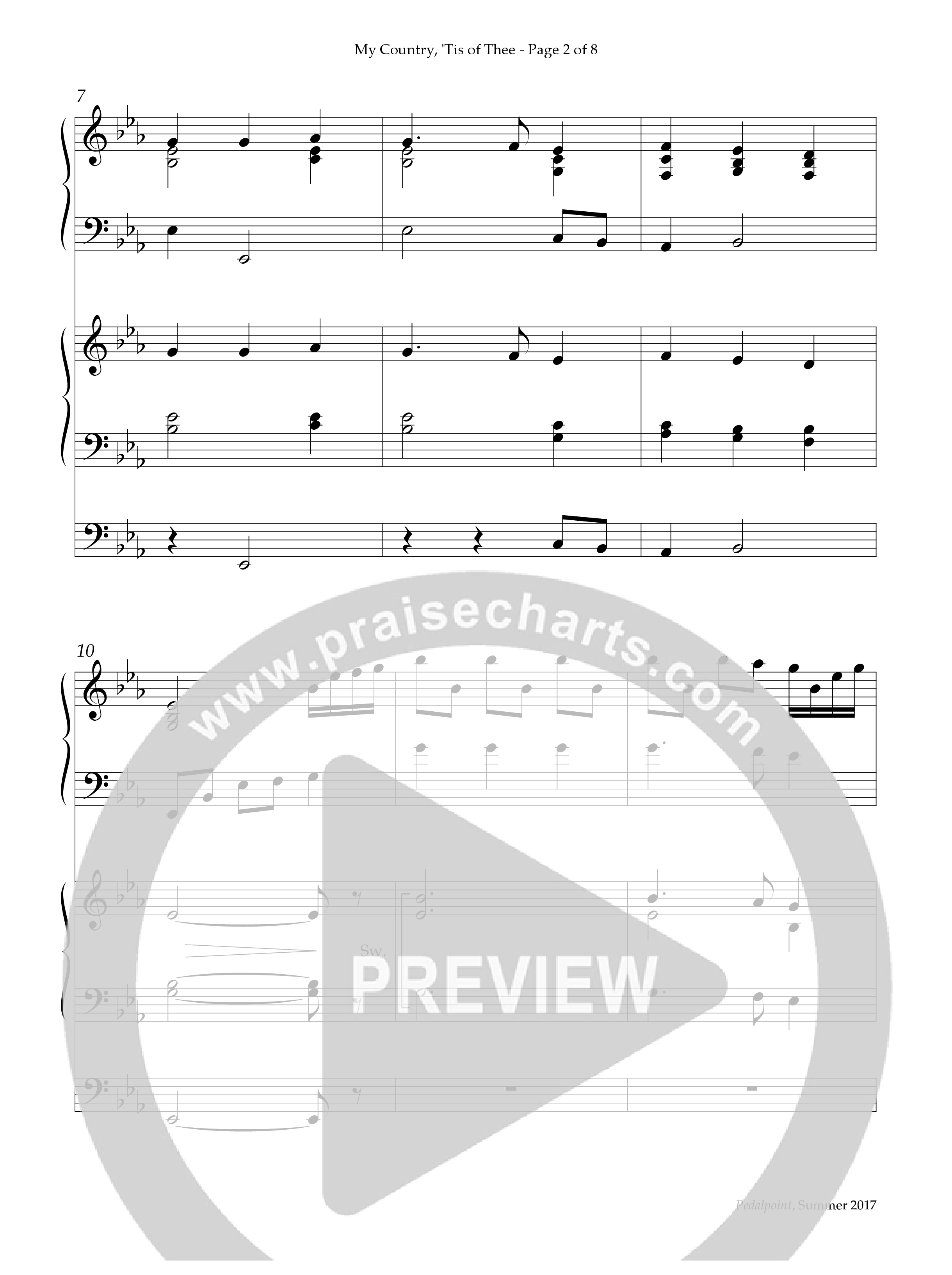 My Country Tis Of Thee (Instrumental) Piano-Organ (Lifeway Worship / Arr. Keith Christopher)