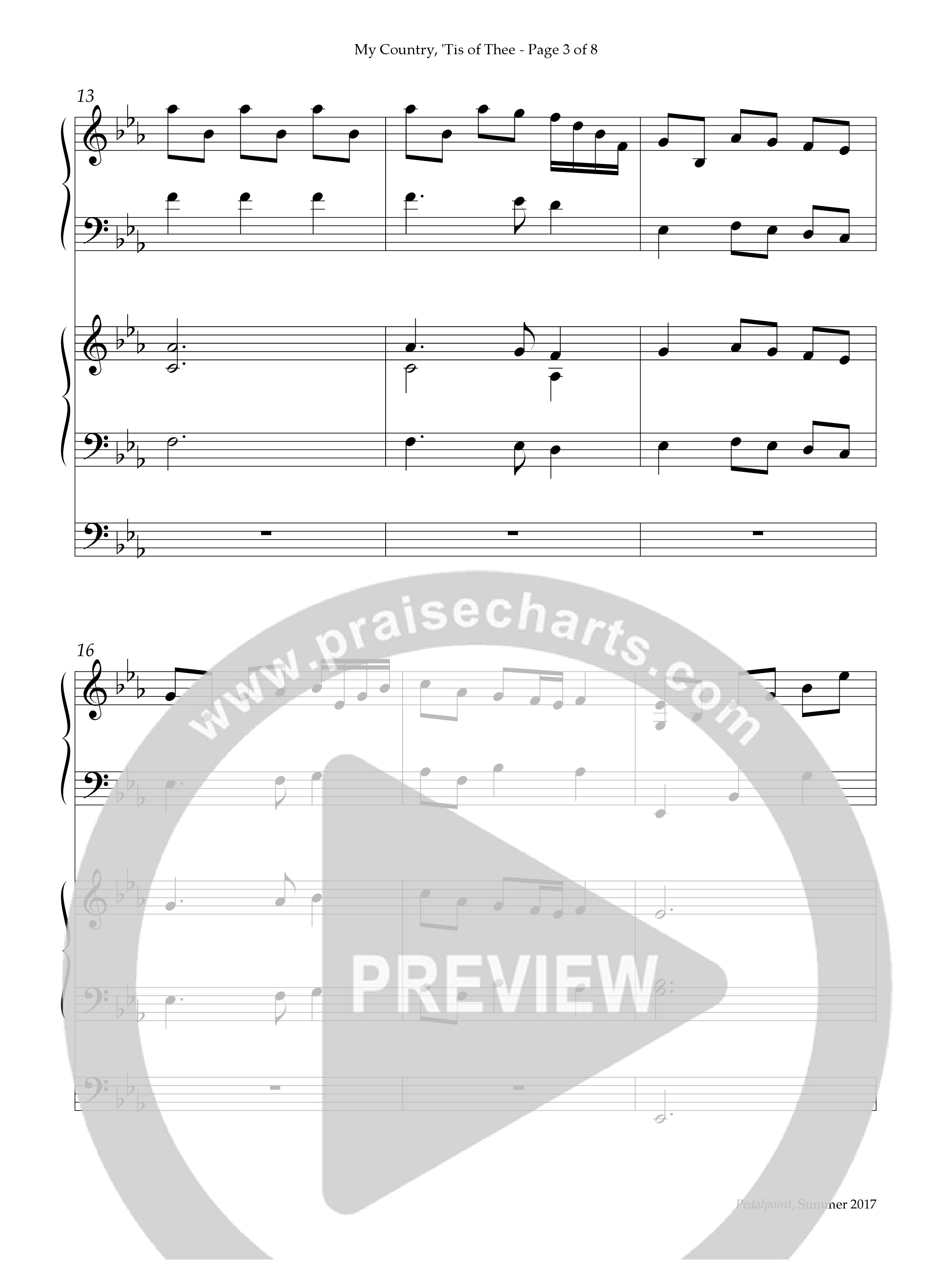 My Country Tis Of Thee (Instrumental) Piano-Organ (Lifeway Worship / Arr. Keith Christopher)