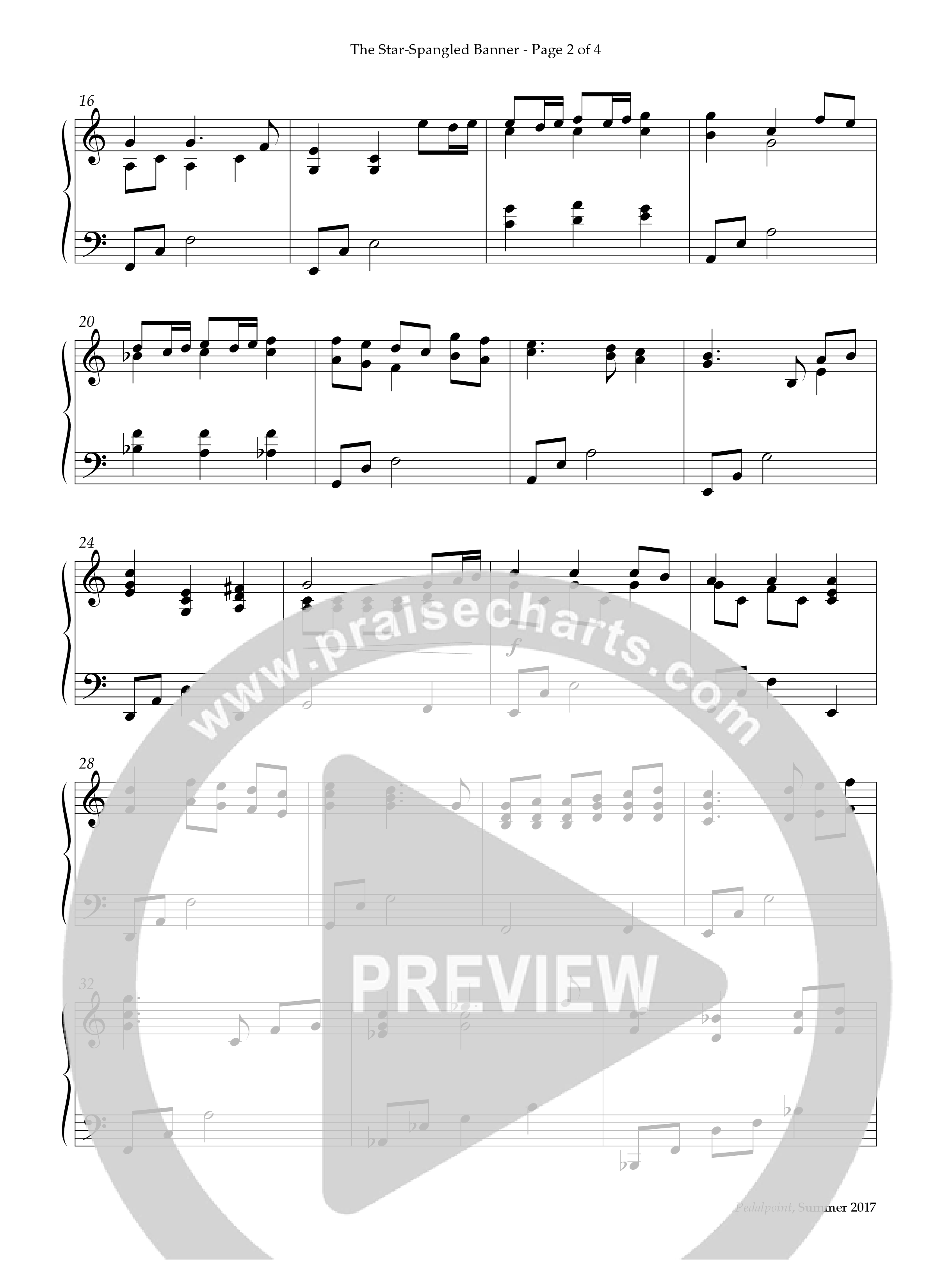 The Star Spangled Banner (Instrumental) Piano Solo (Lifeway Worship / Arr. Richard Kingsmore)