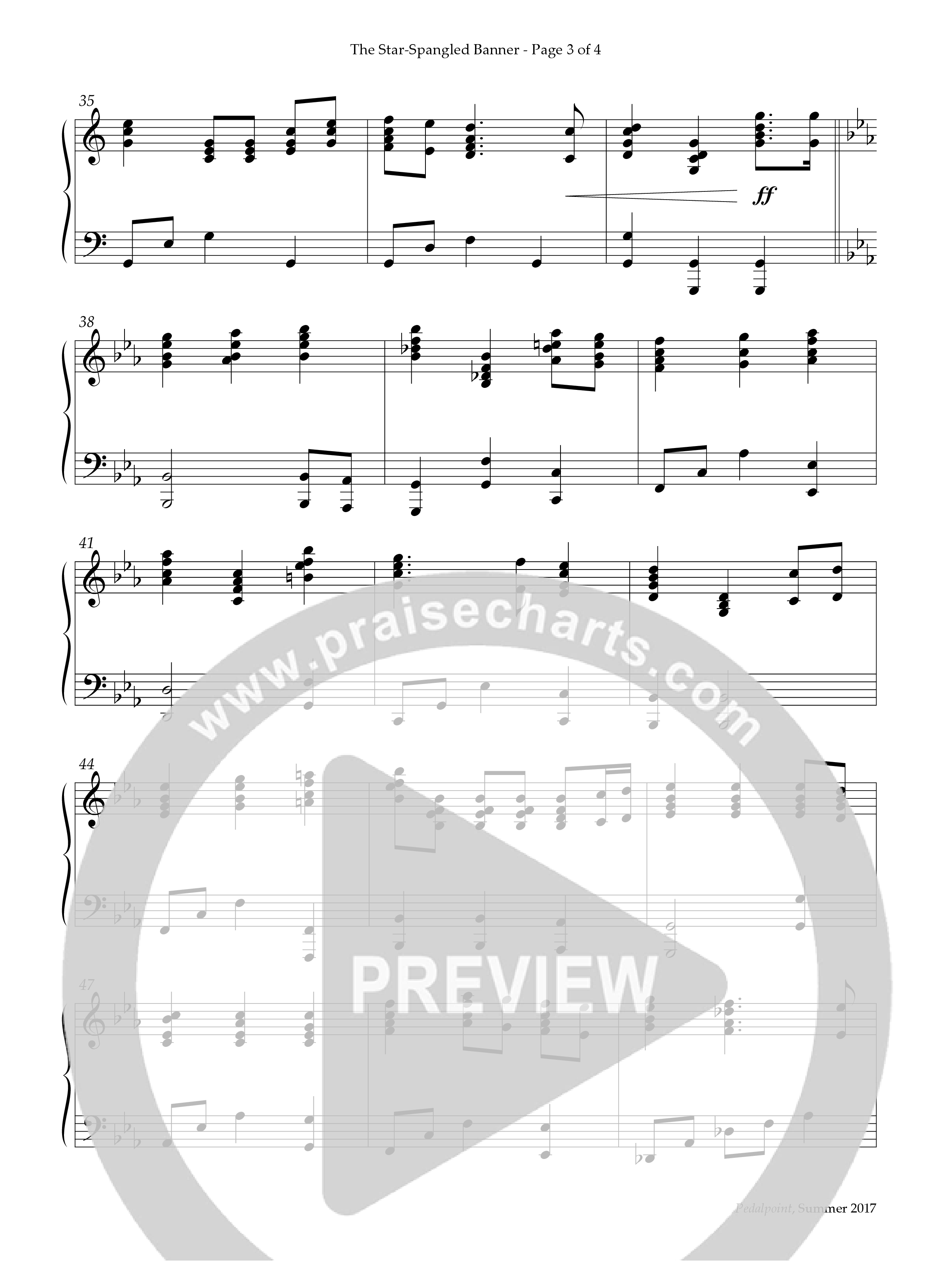 The Star Spangled Banner (Instrumental) Piano Solo (Lifeway Worship / Arr. Richard Kingsmore)